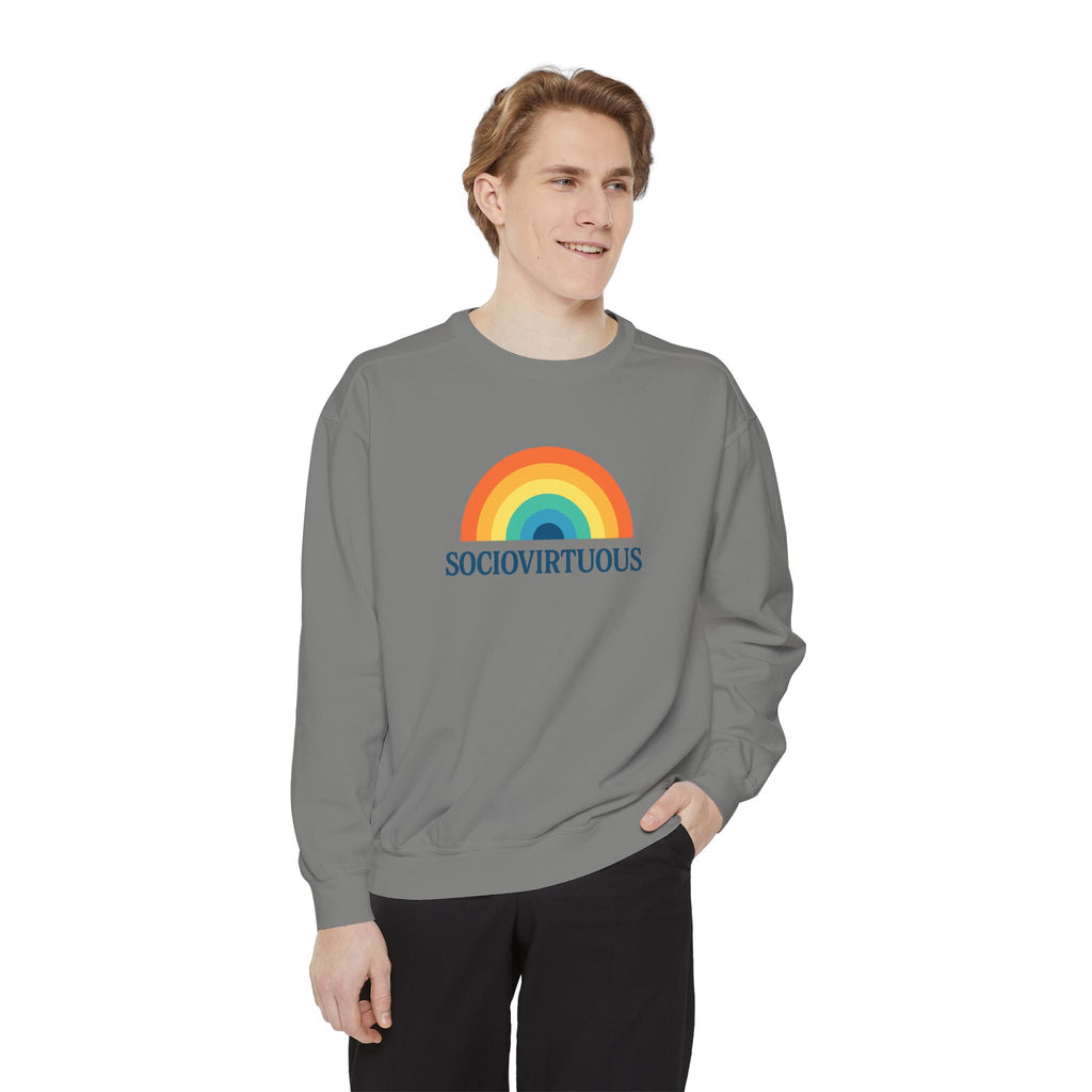 Sociovirtuous Rainbow Sweatshirt - Here to help
