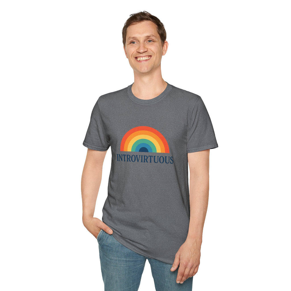 Introvirtuous Rainbow T-Shirt — Funny Introvert Graphic Tee
