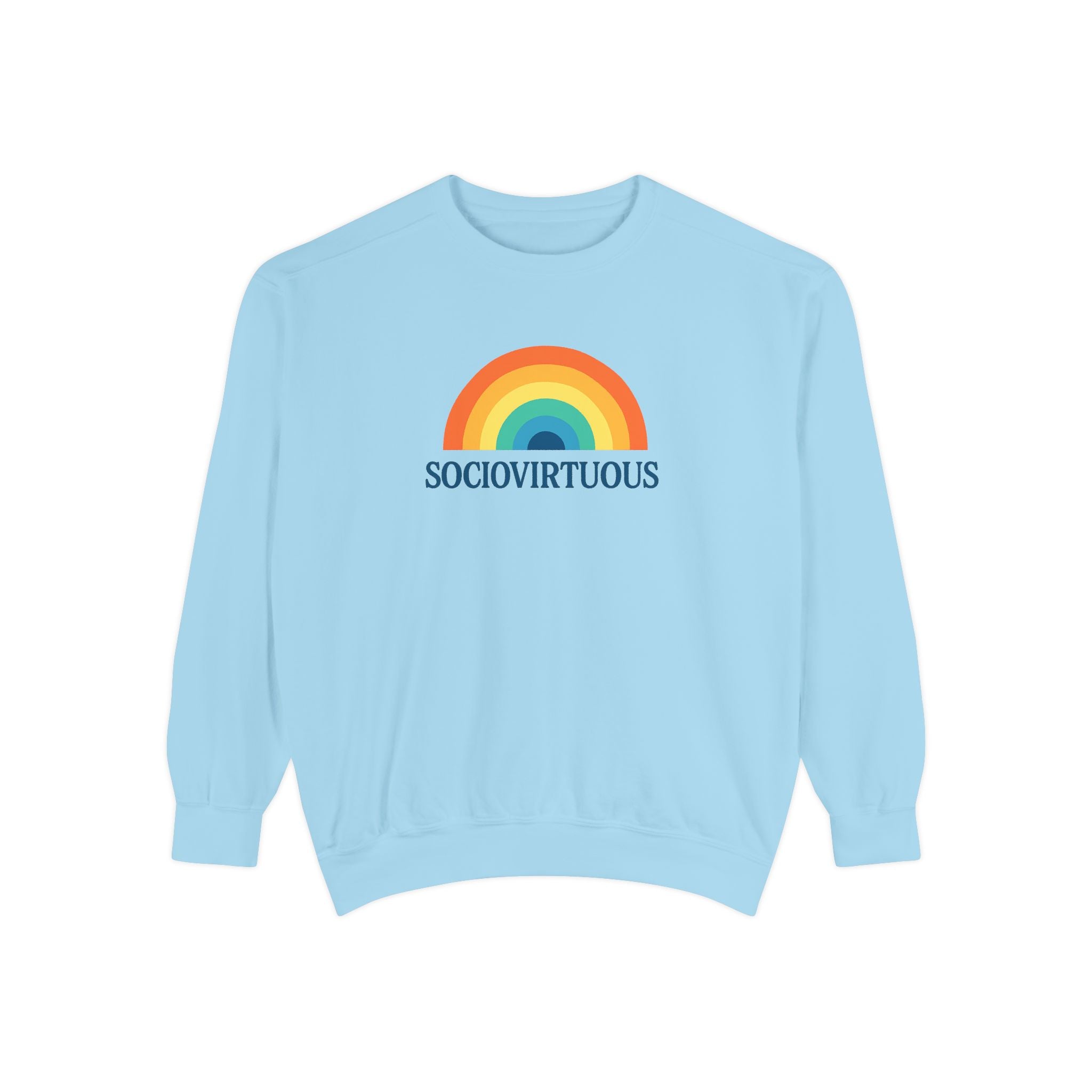Sociovirtuous Rainbow Sweatshirt - Here to help