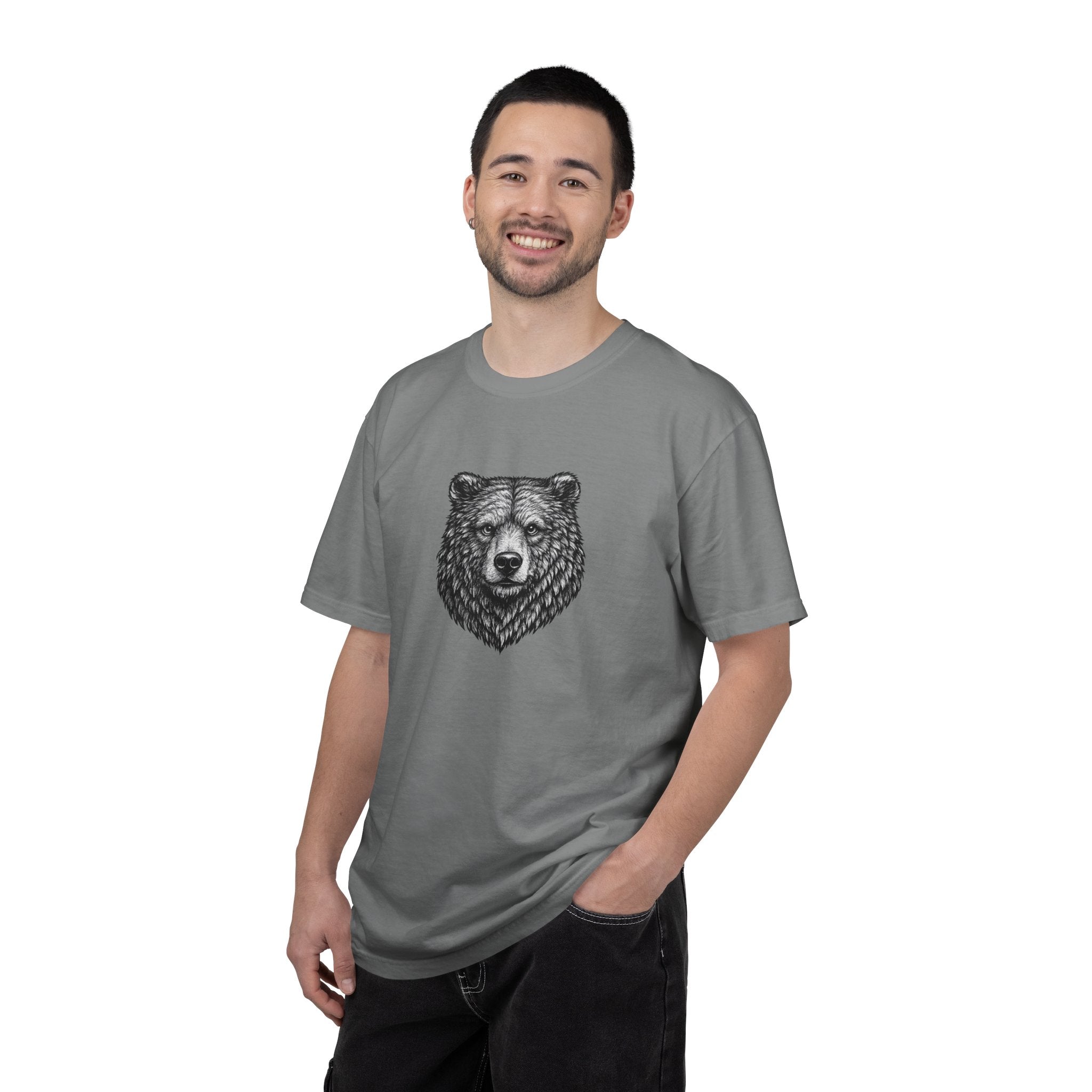 Vintage Grizzly Bear Tee - Rugged Wildlife