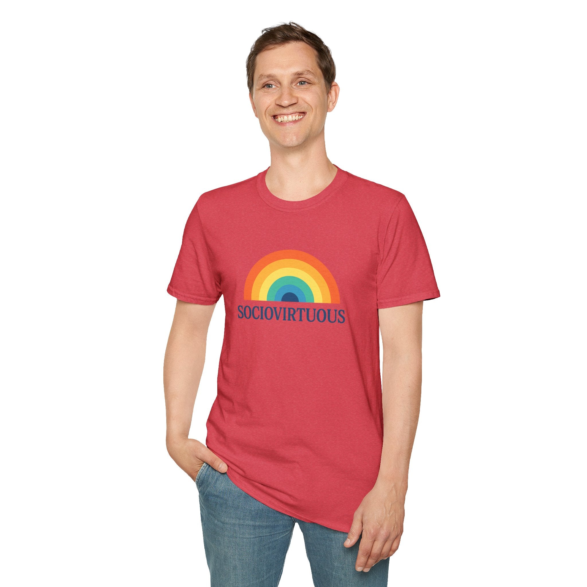 Copy of Introvirtuous Rainbow T-Shirt - Here by duty