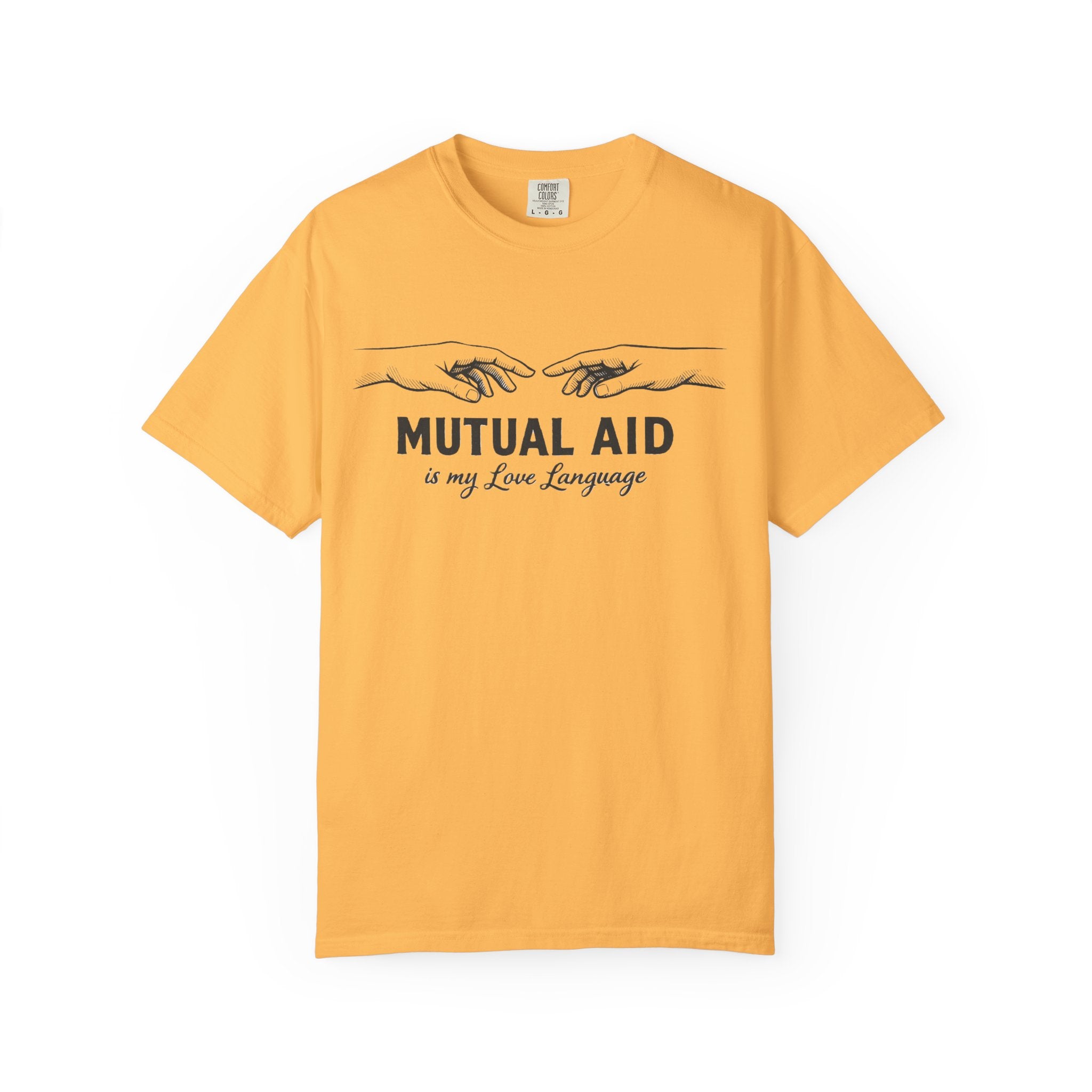Mutual Aid Is My Love Language t-shirt - Progressive Valentine's