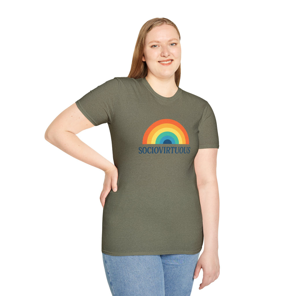 Copy of Introvirtuous Rainbow T-Shirt - Here by duty