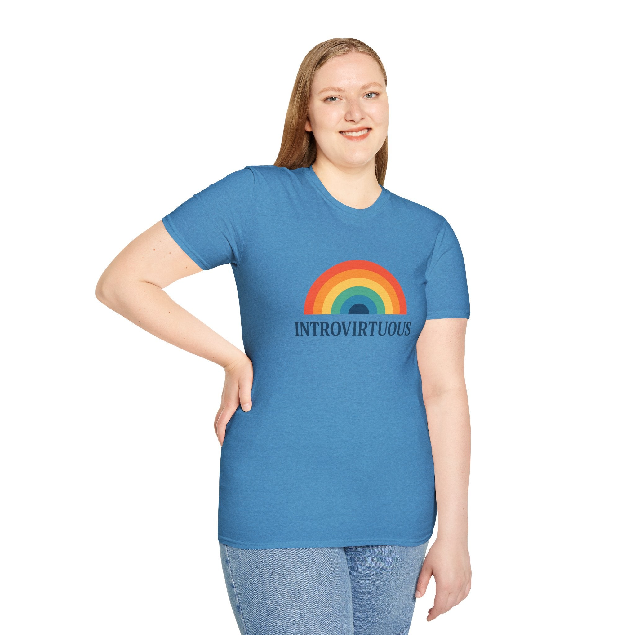 Introvirtuous Rainbow T-Shirt — Funny Introvert Graphic Tee