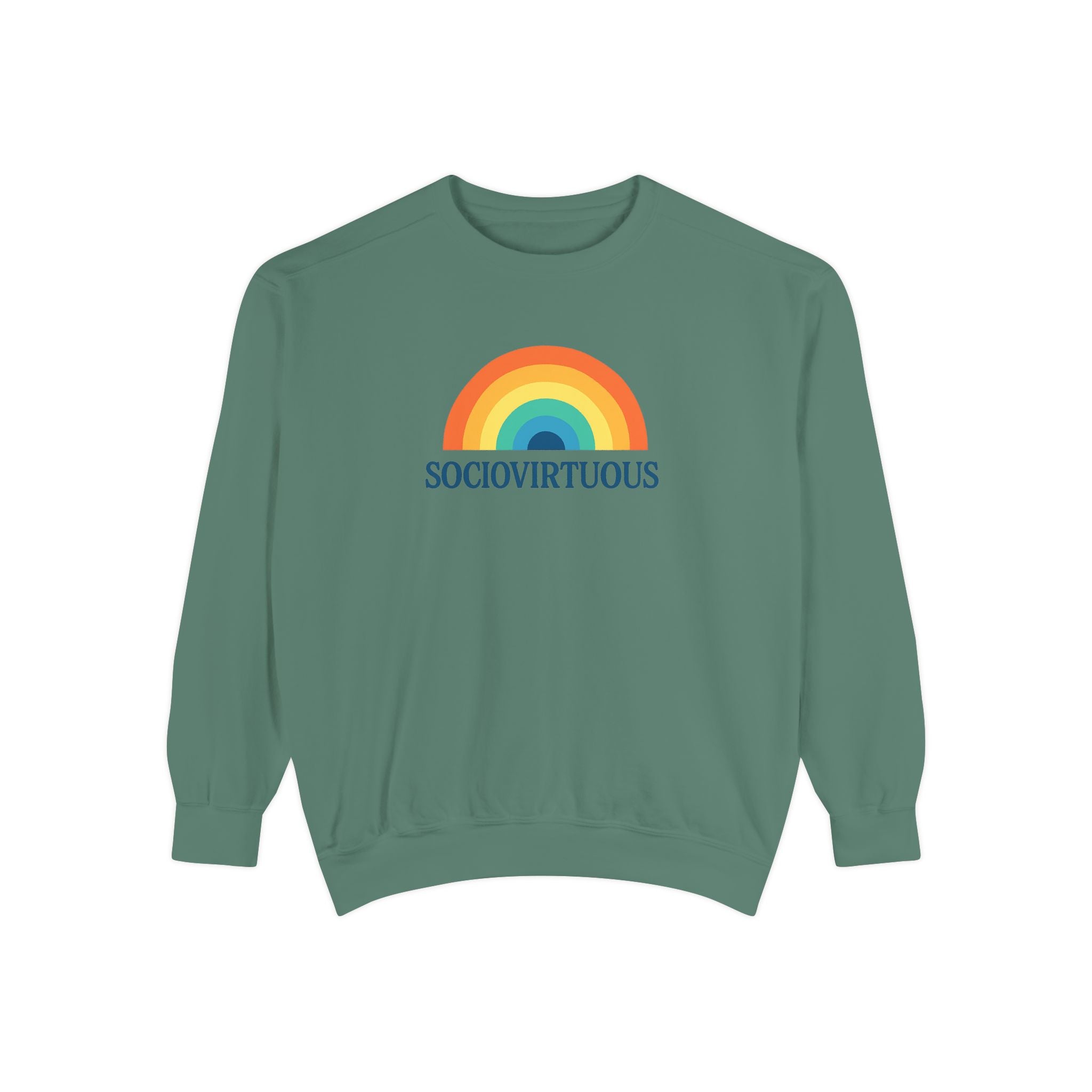 Sociovirtuous Rainbow Sweatshirt - Here to help