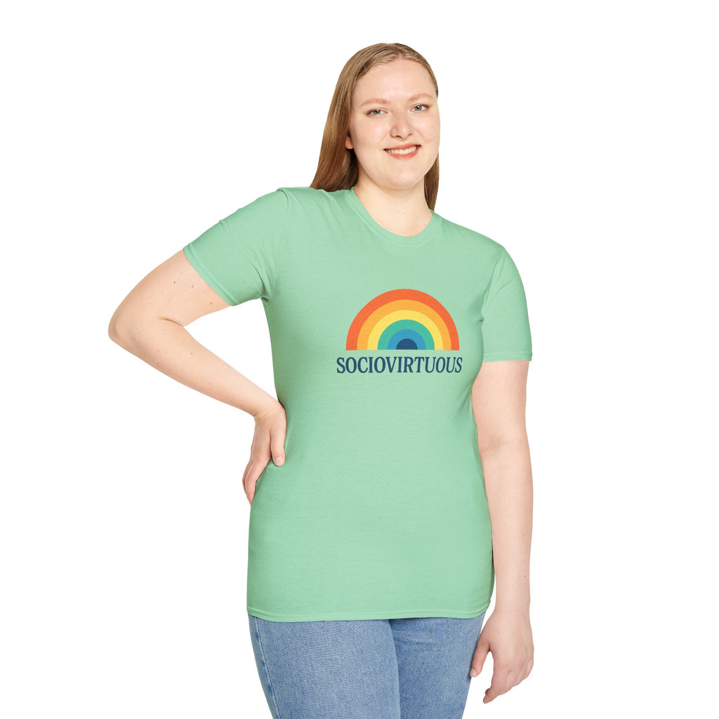 Copy of Introvirtuous Rainbow T-Shirt - Here by duty