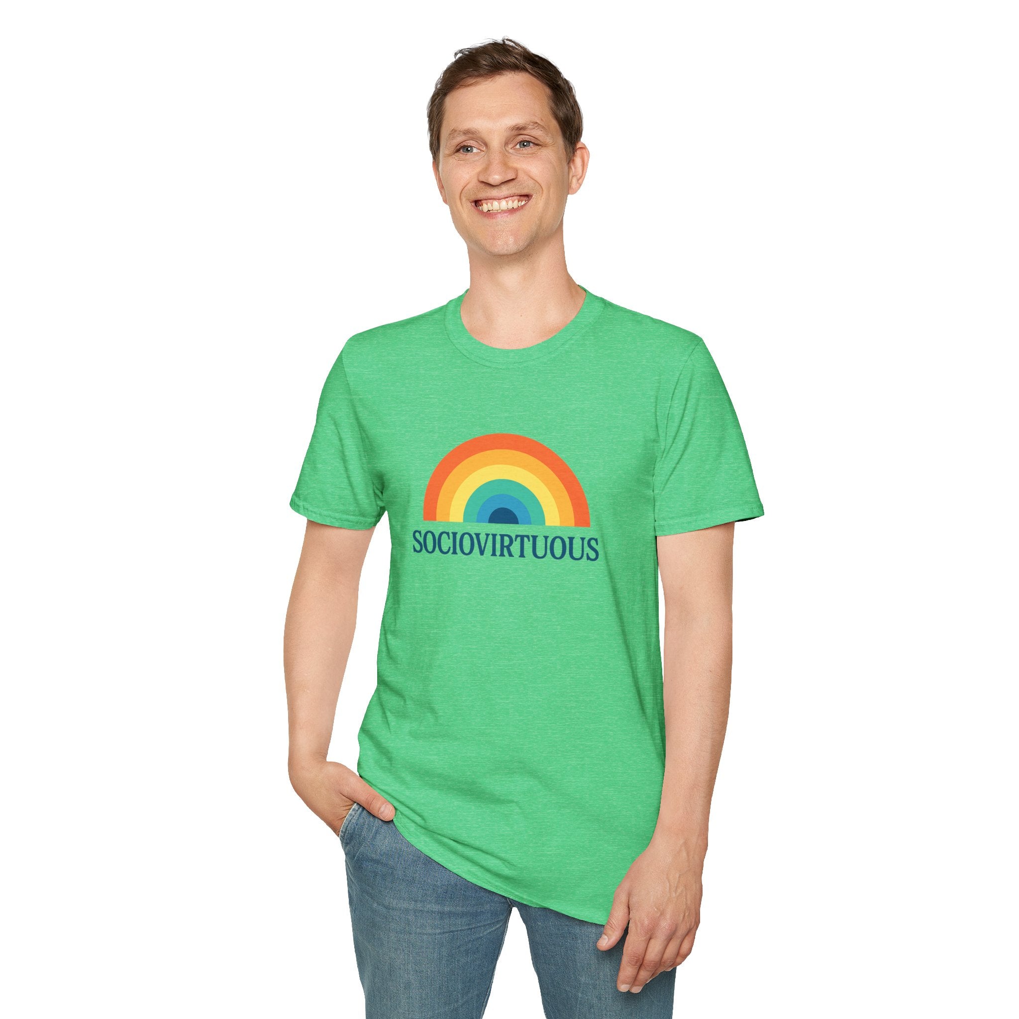 Copy of Introvirtuous Rainbow T-Shirt - Here by duty