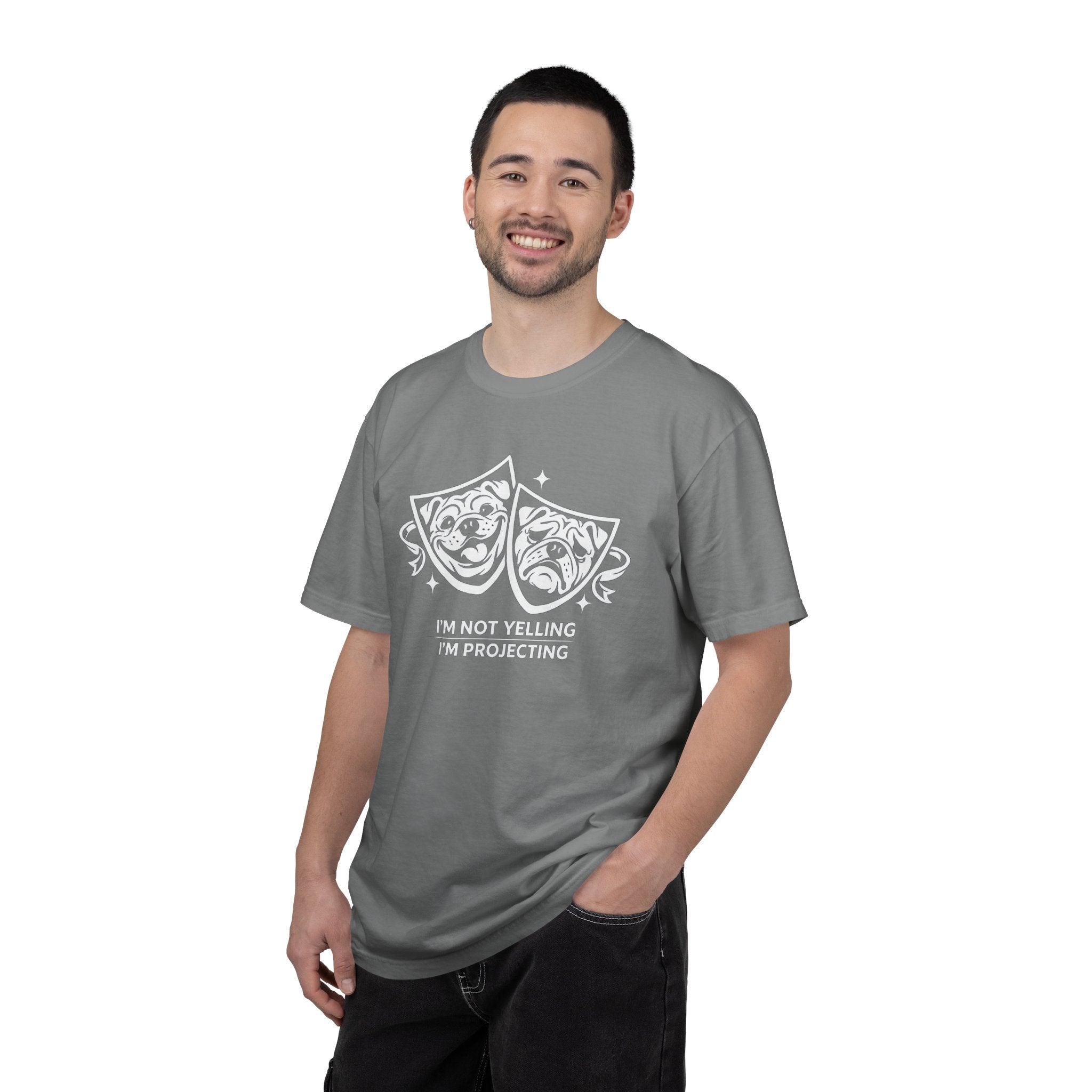 "I'm Not Yelling I'm Projecting" Bullsdogs T-Shirt — Funny Voice Projection Tee