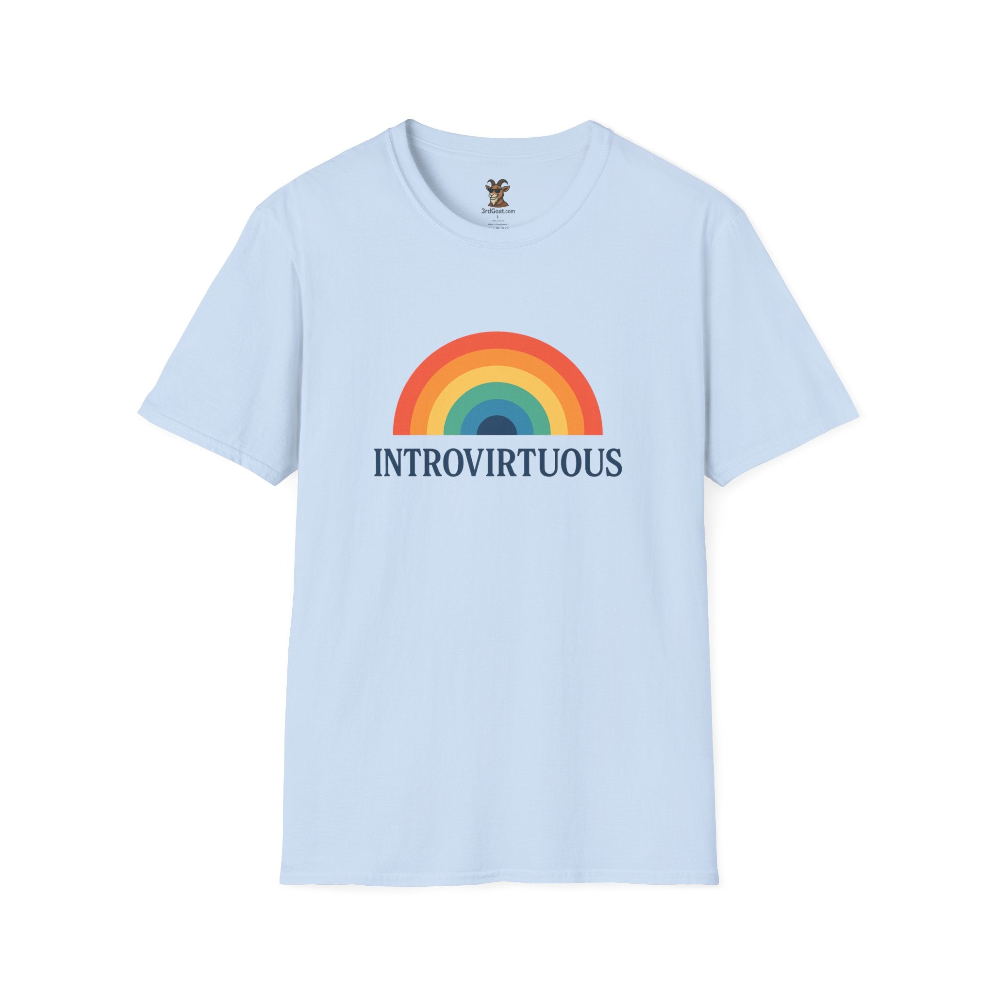 Introvirtuous Rainbow T-Shirt — Funny Introvert Graphic Tee