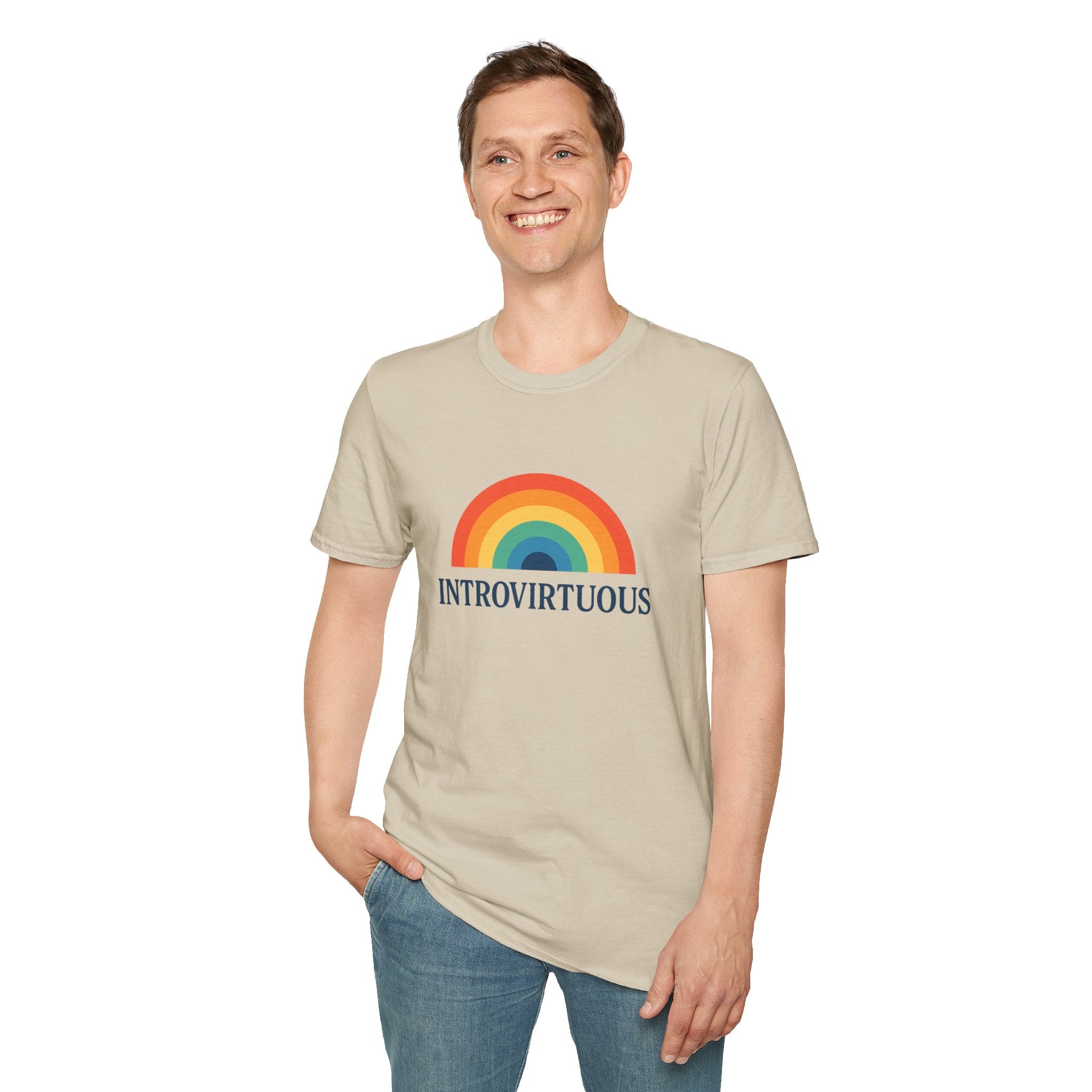 Introvirtuous Rainbow T-Shirt — Funny Introvert Graphic Tee