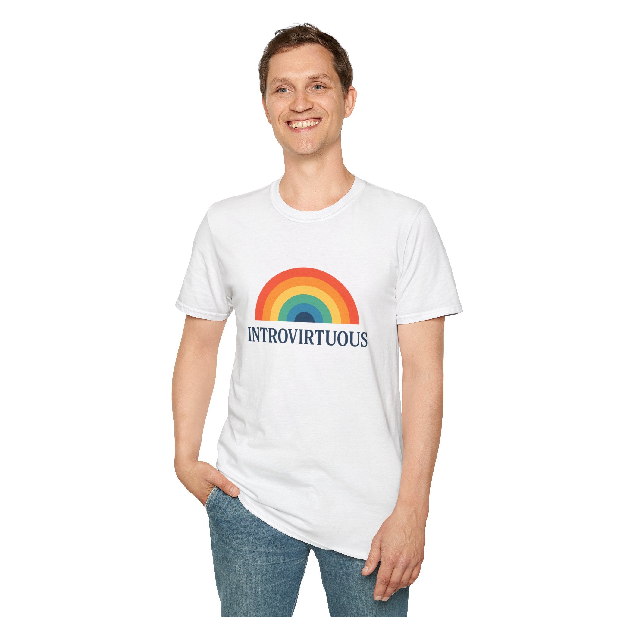 Introvirtuous Rainbow T-Shirt — Funny Introvert Graphic Tee