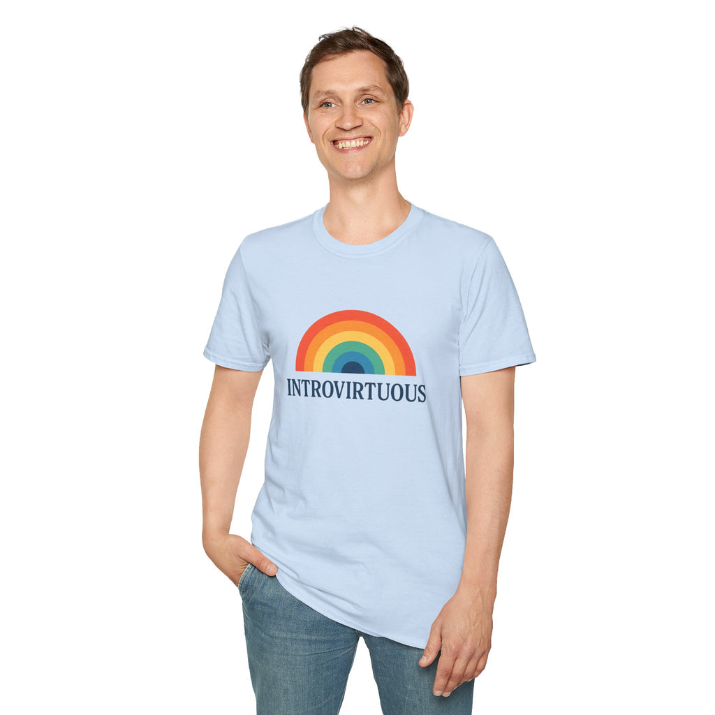 Introvirtuous Rainbow T-Shirt — Funny Introvert Graphic Tee