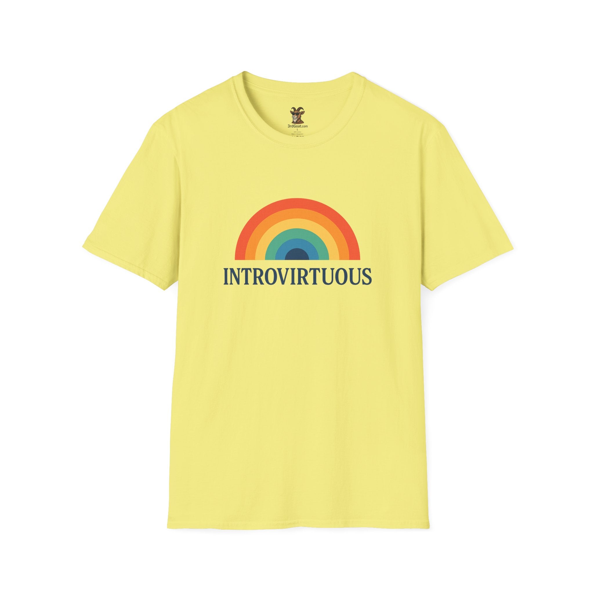 Introvirtuous Rainbow T-Shirt — Funny Introvert Graphic Tee
