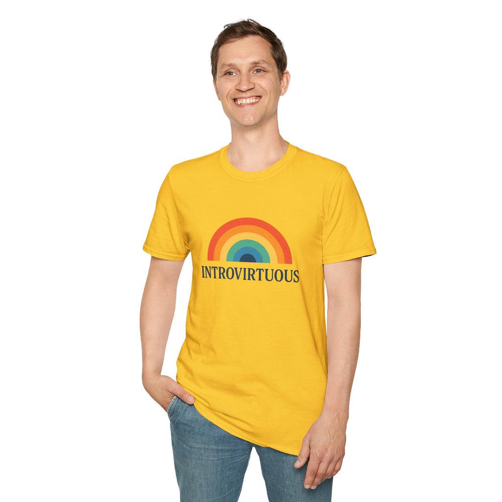 Introvirtuous Rainbow T-Shirt — Funny Introvert Graphic Tee