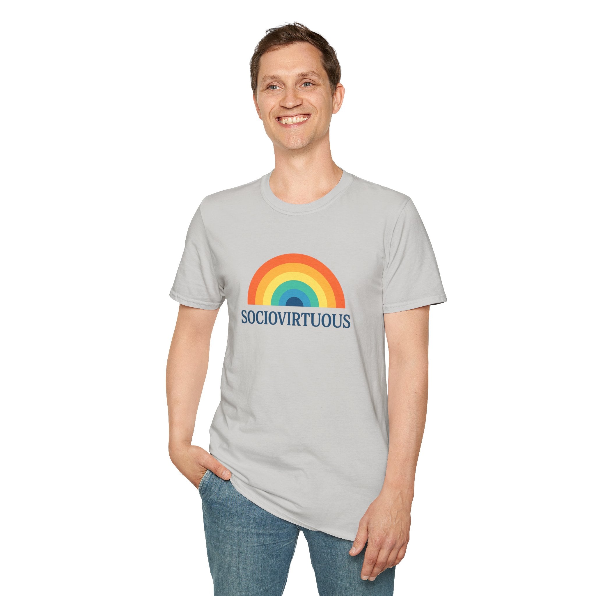 Copy of Introvirtuous Rainbow T-Shirt - Here by duty