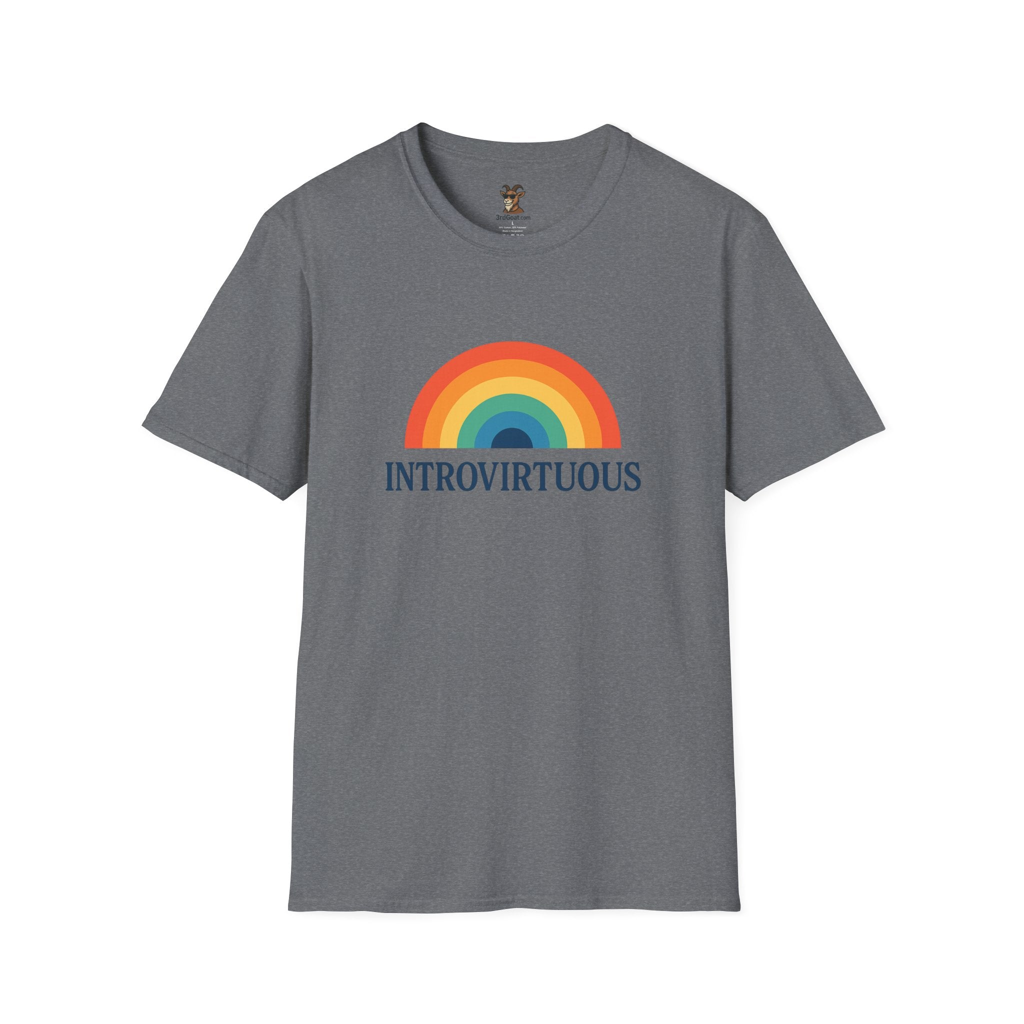 Introvirtuous Rainbow T-Shirt — Funny Introvert Graphic Tee