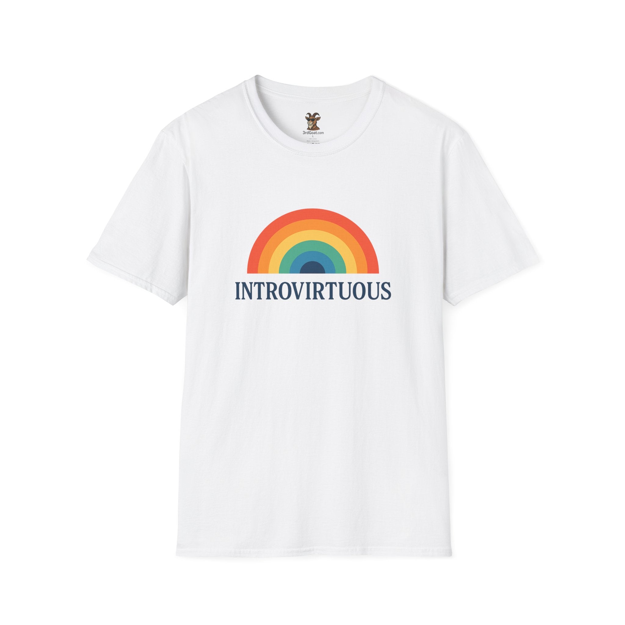 Introvirtuous Rainbow T-Shirt — Funny Introvert Graphic Tee