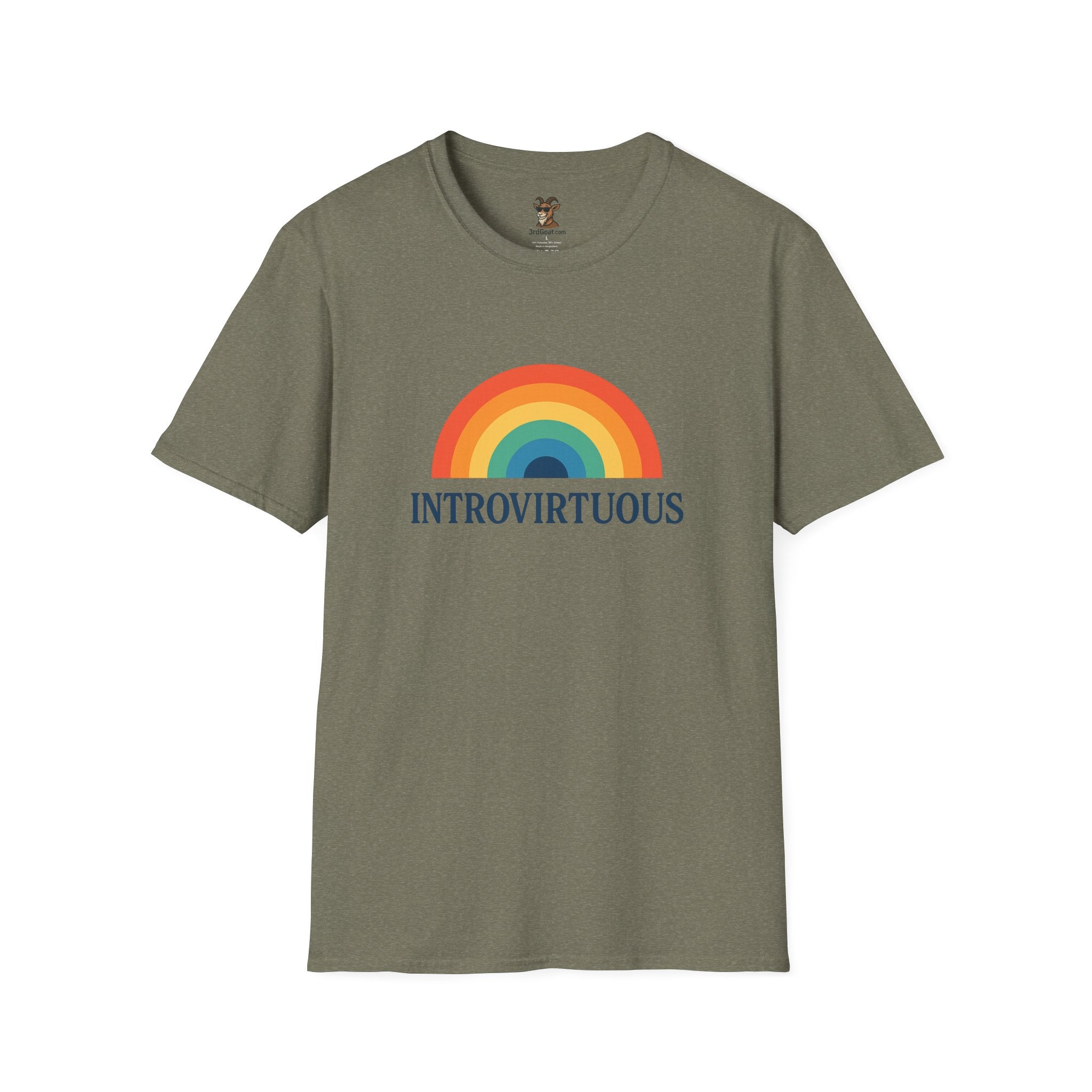 Introvirtuous Rainbow T-Shirt — Funny Introvert Graphic Tee