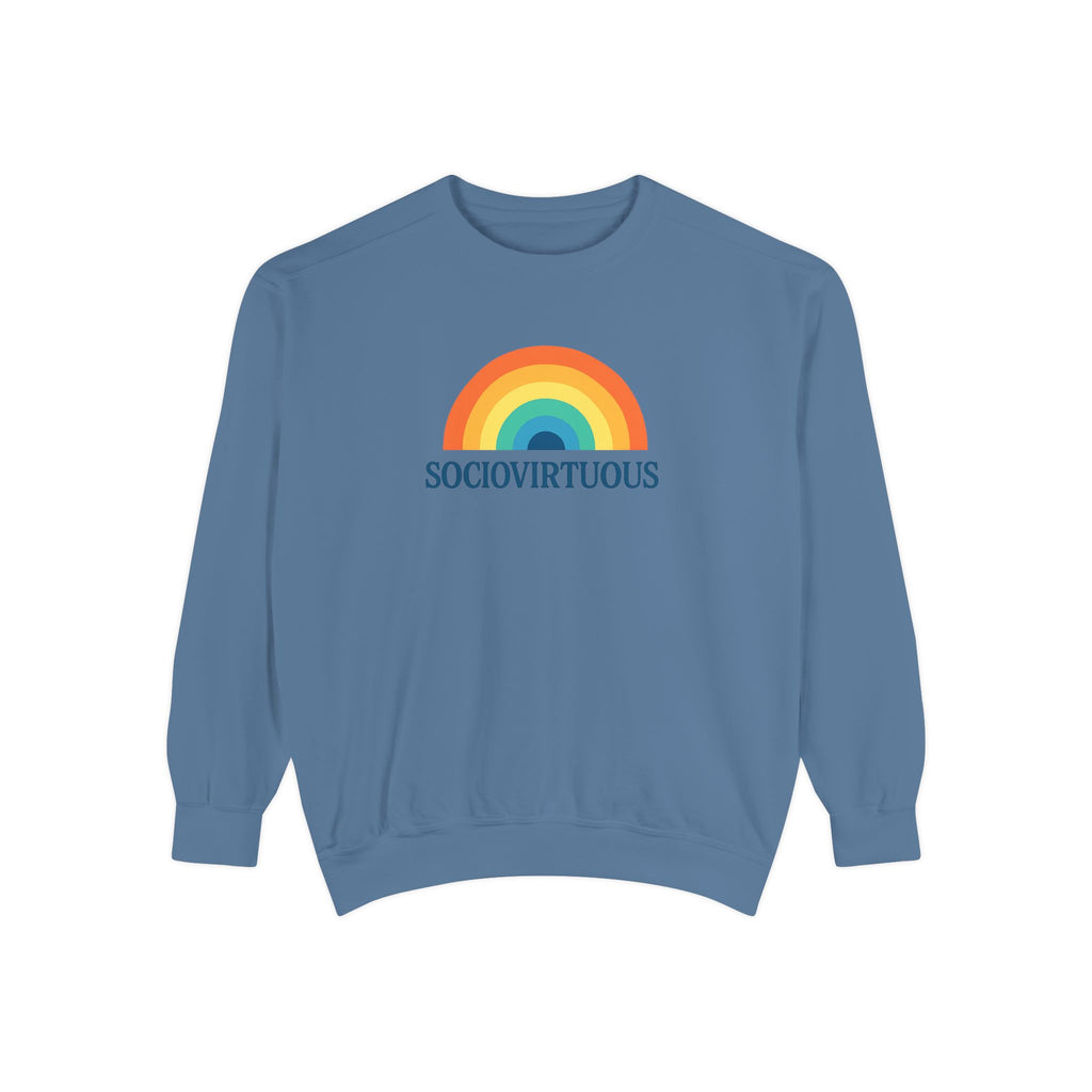 Sociovirtuous Rainbow Sweatshirt - Here to help