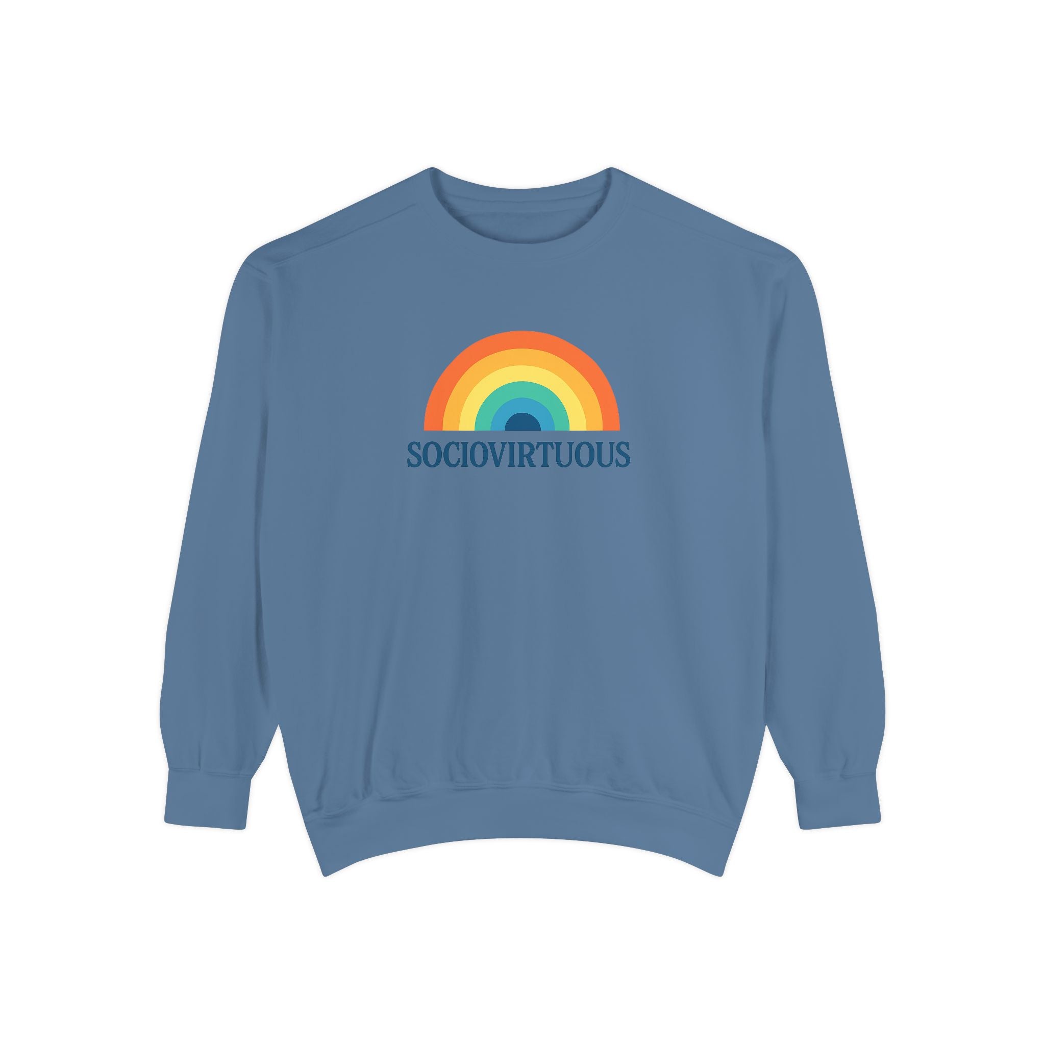 Sociovirtuous Rainbow Sweatshirt - Here to help
