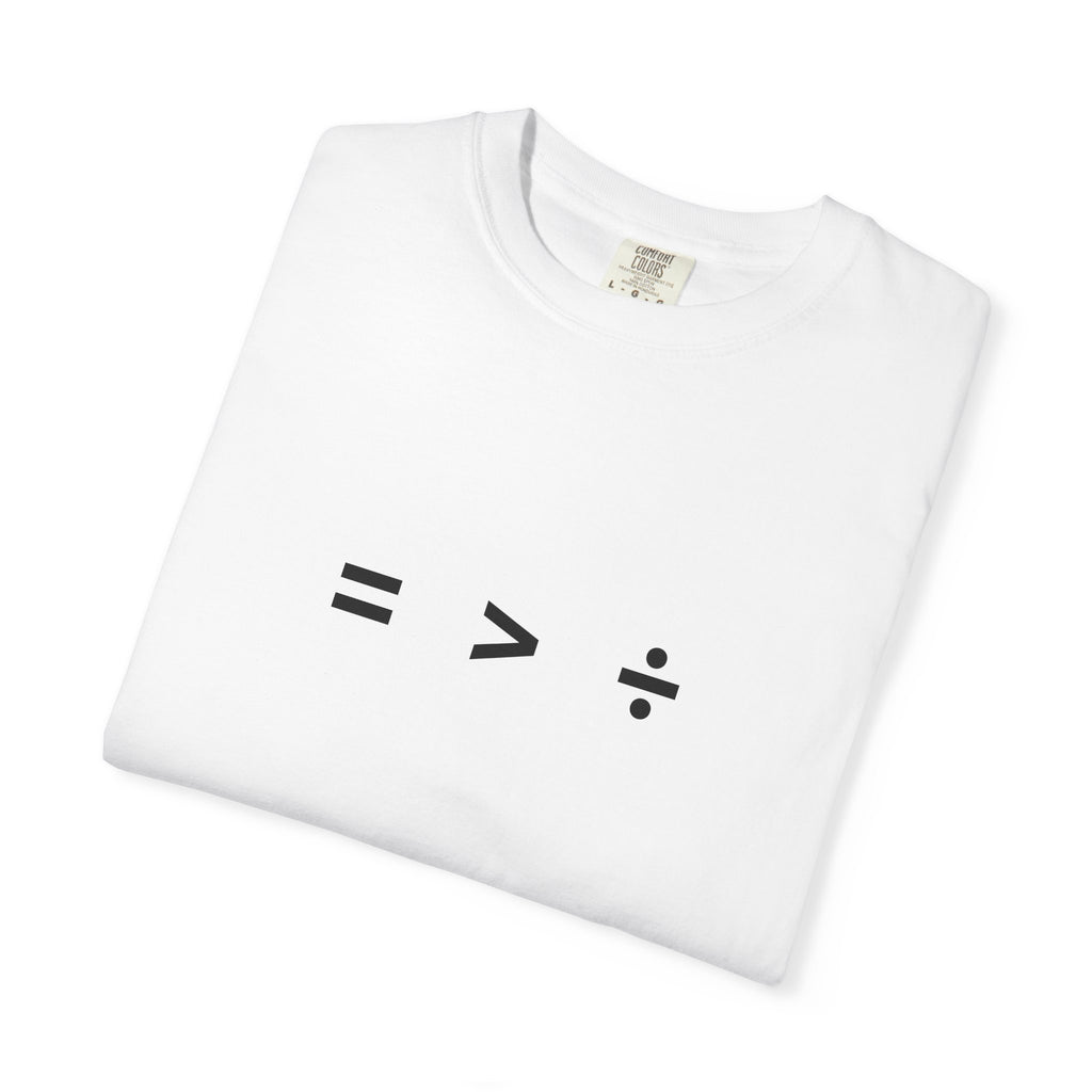 Equality Greater Than Division t-shirt