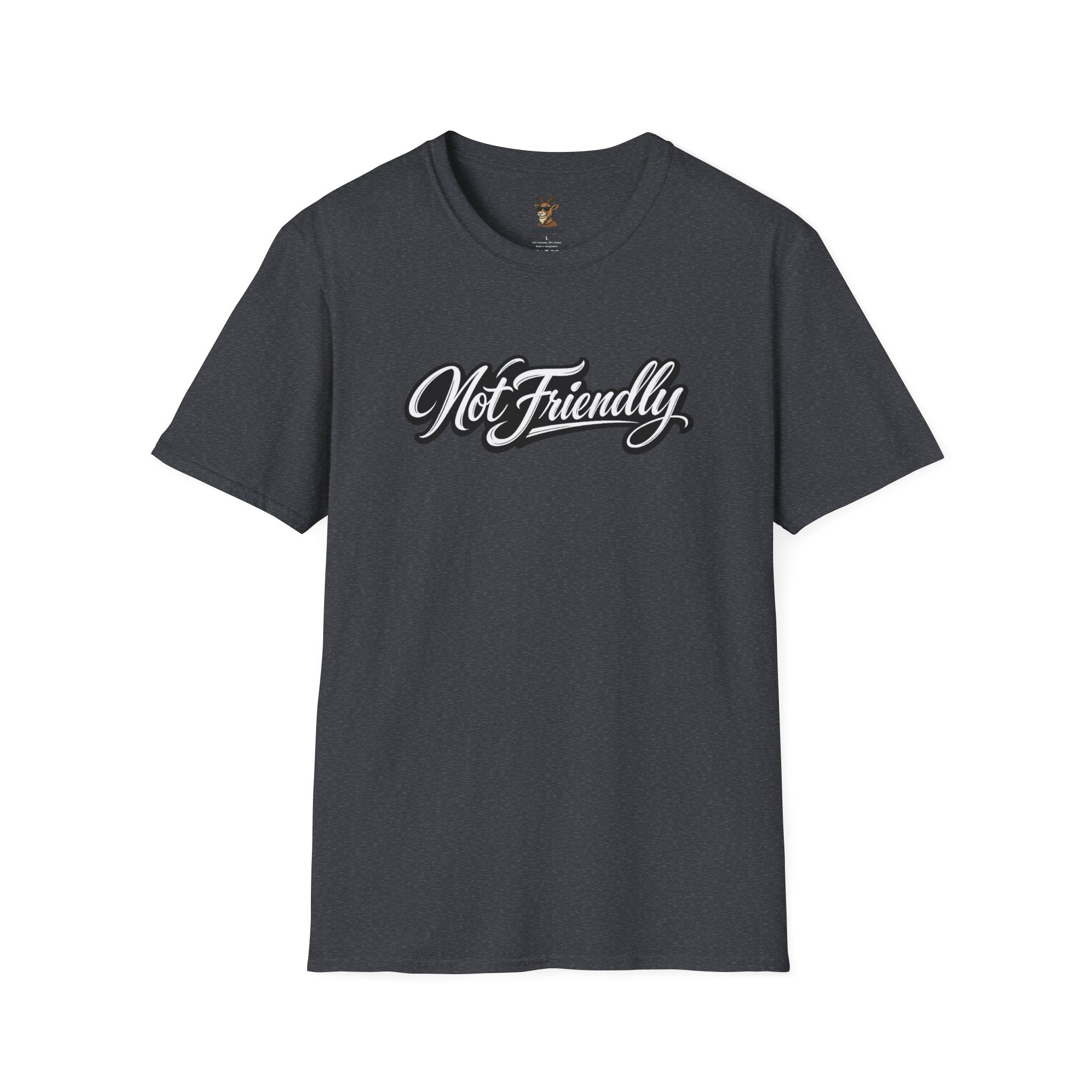 Not Friendly Graphic T-Shirt — Retro Script Statement Tee
