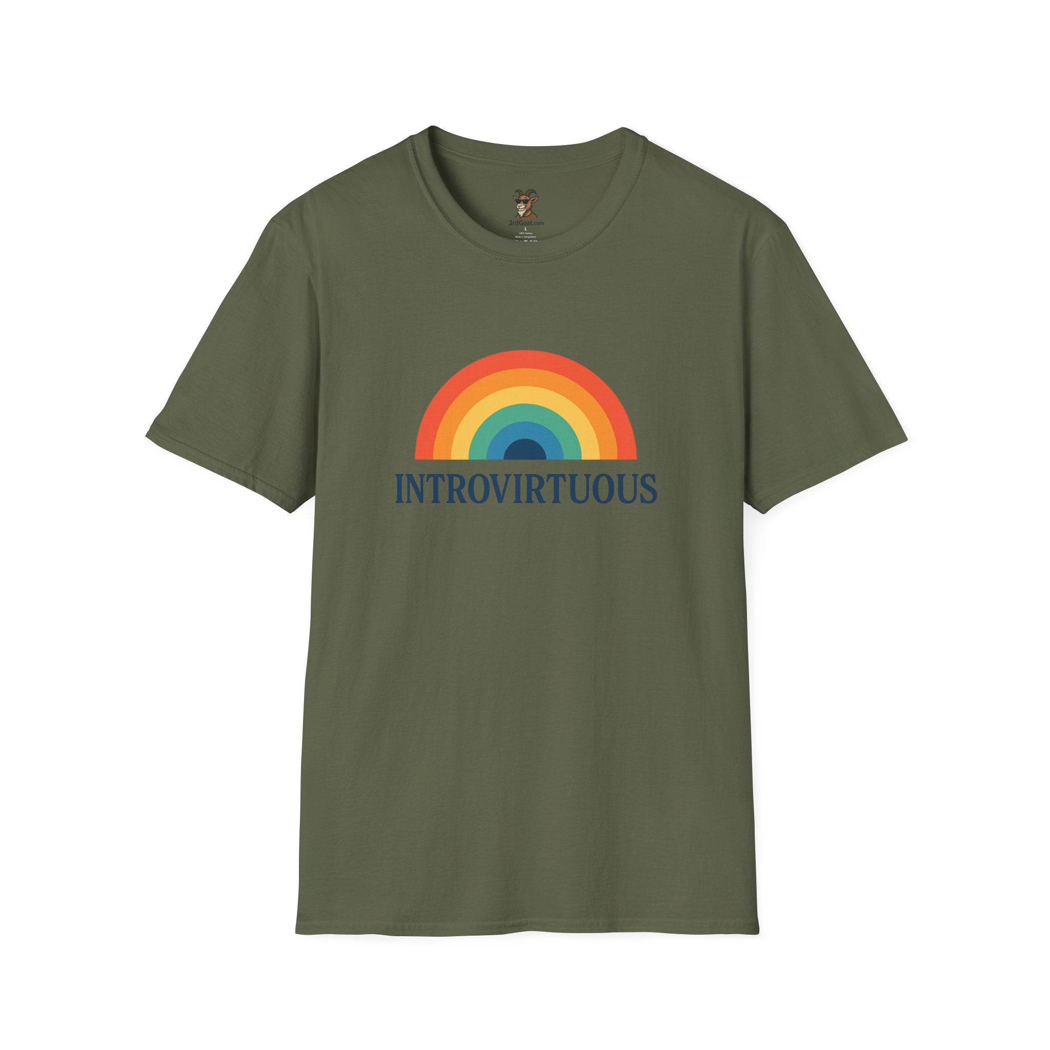 Introvirtuous Rainbow T-Shirt — Funny Introvert Graphic Tee