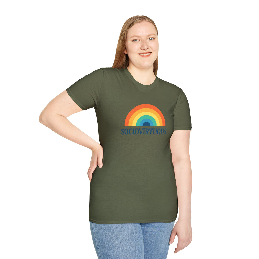 Copy of Introvirtuous Rainbow T-Shirt - Here by duty