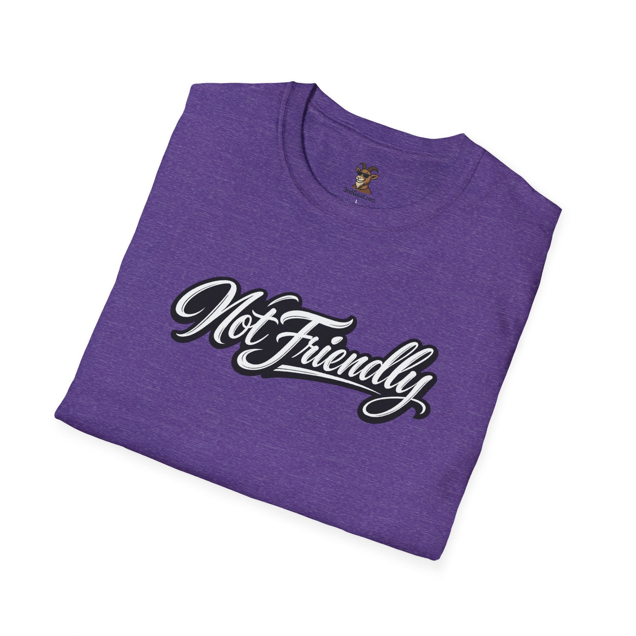 Not Friendly Graphic T-Shirt — Retro Script Statement Tee
