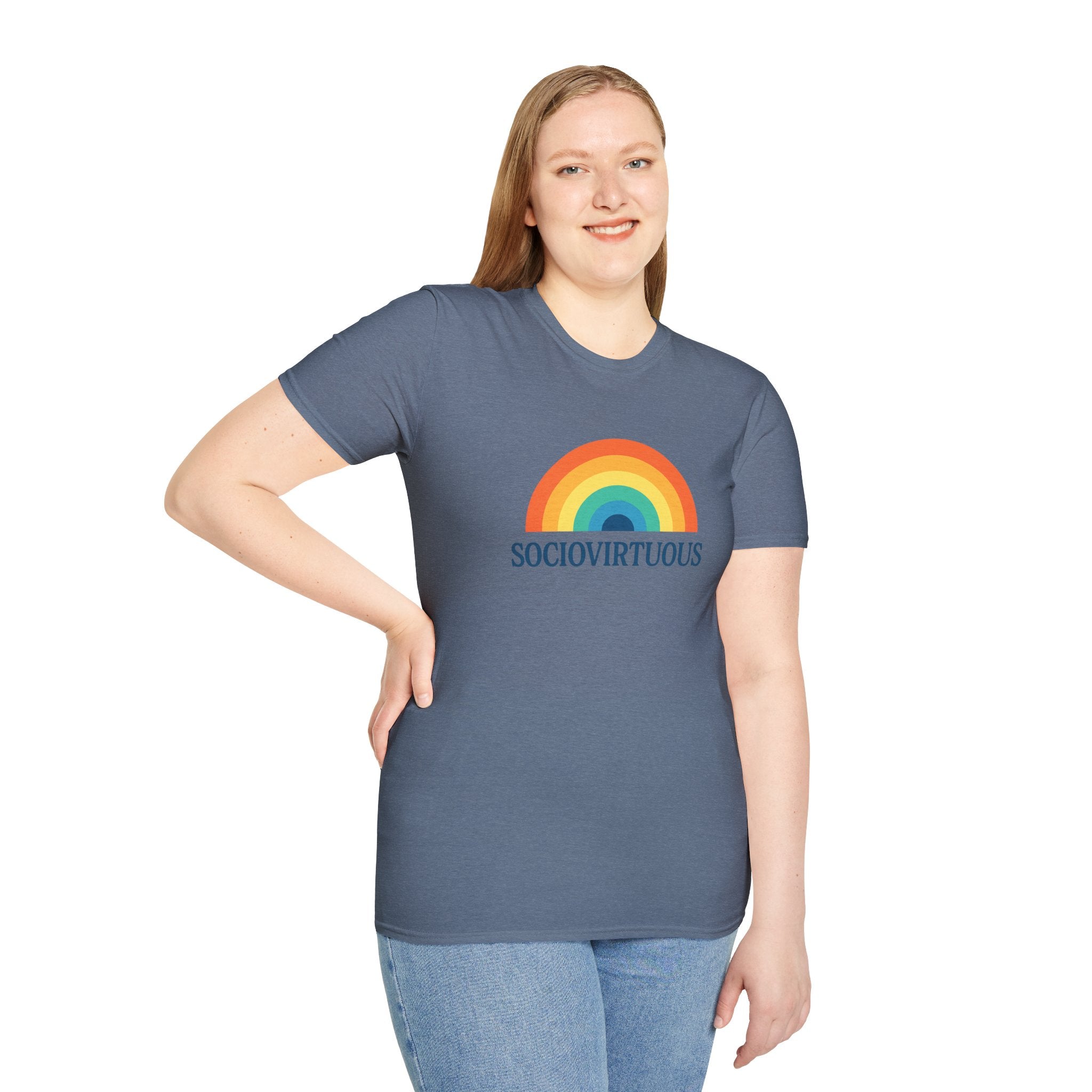 Copy of Introvirtuous Rainbow T-Shirt - Here by duty