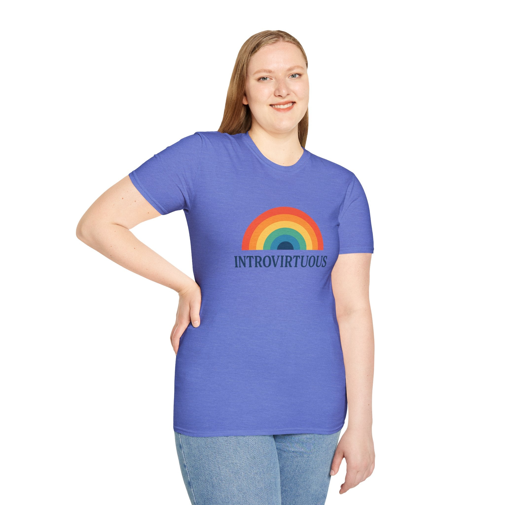 Introvirtuous Rainbow T-Shirt — Funny Introvert Graphic Tee