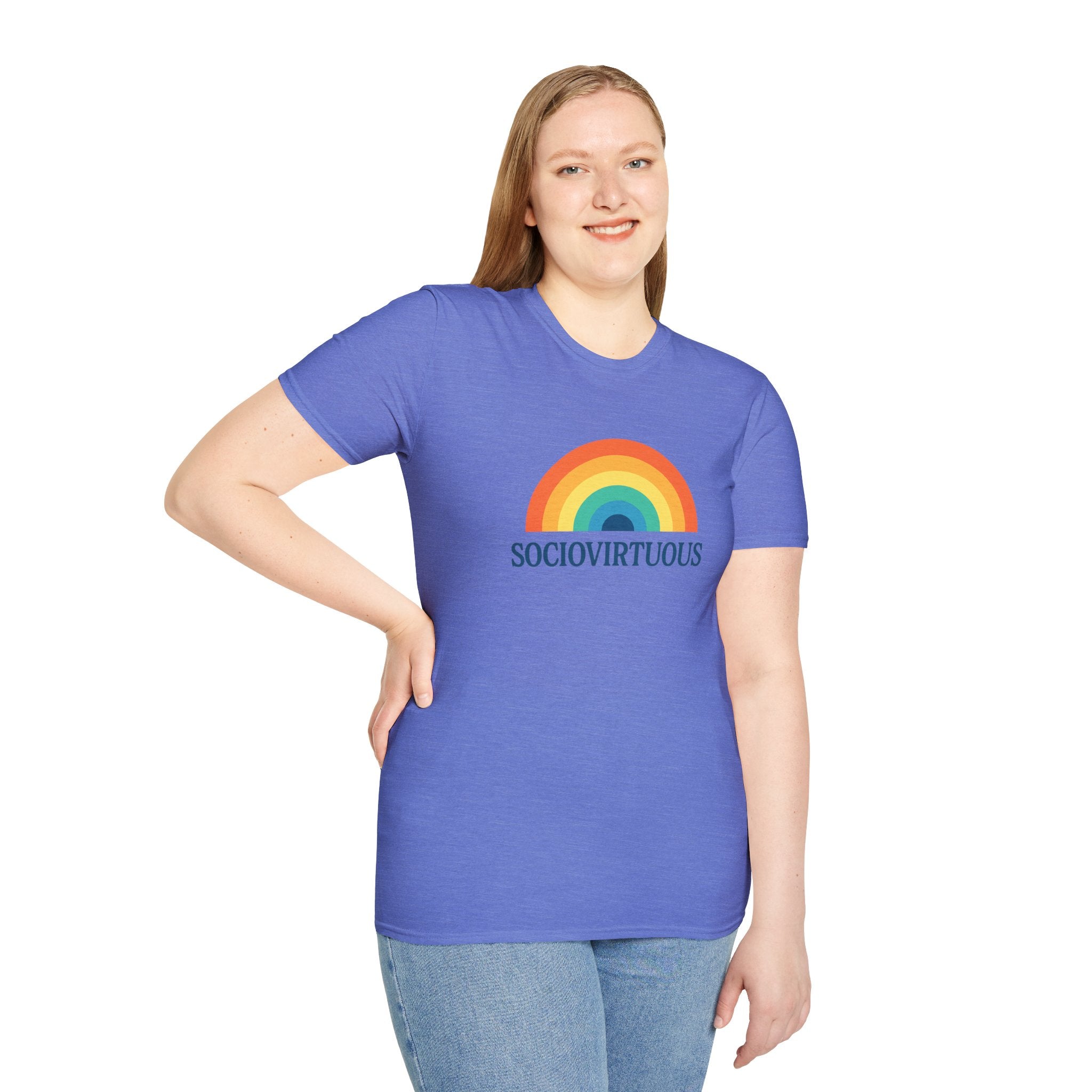 Copy of Introvirtuous Rainbow T-Shirt - Here by duty