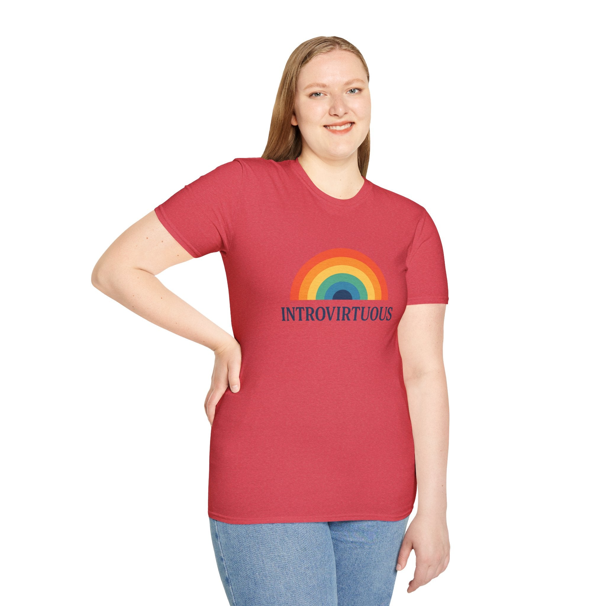 Introvirtuous Rainbow T-Shirt — Funny Introvert Graphic Tee