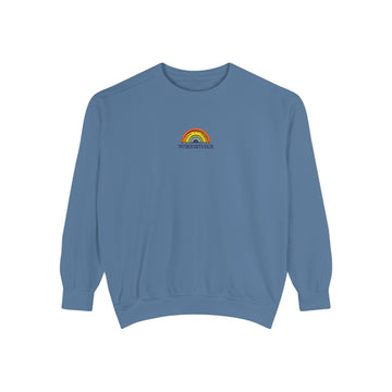 Embroidered Sweatshirt — Sunshine Rainbow "Introvirtuous"