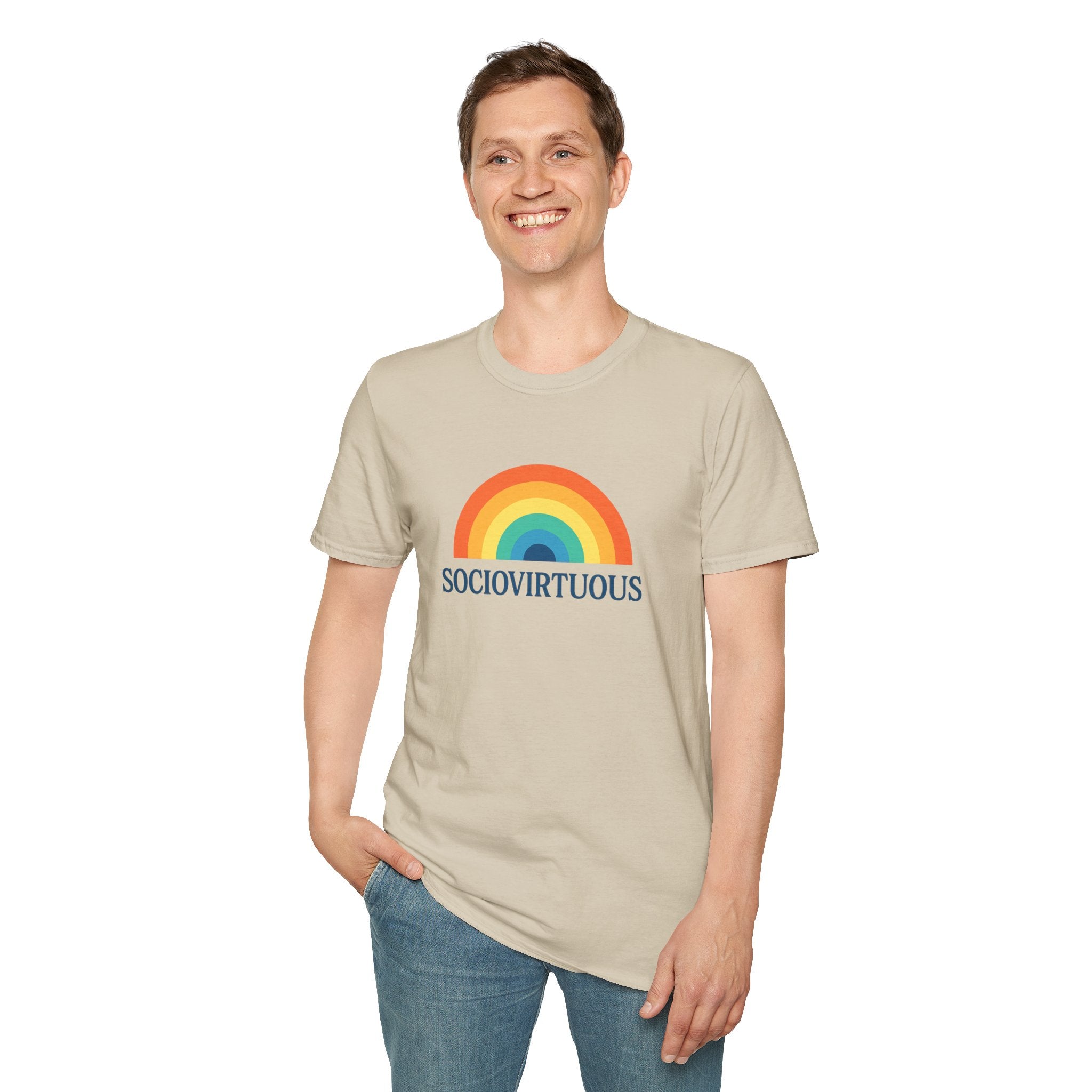 Copy of Introvirtuous Rainbow T-Shirt - Here by duty
