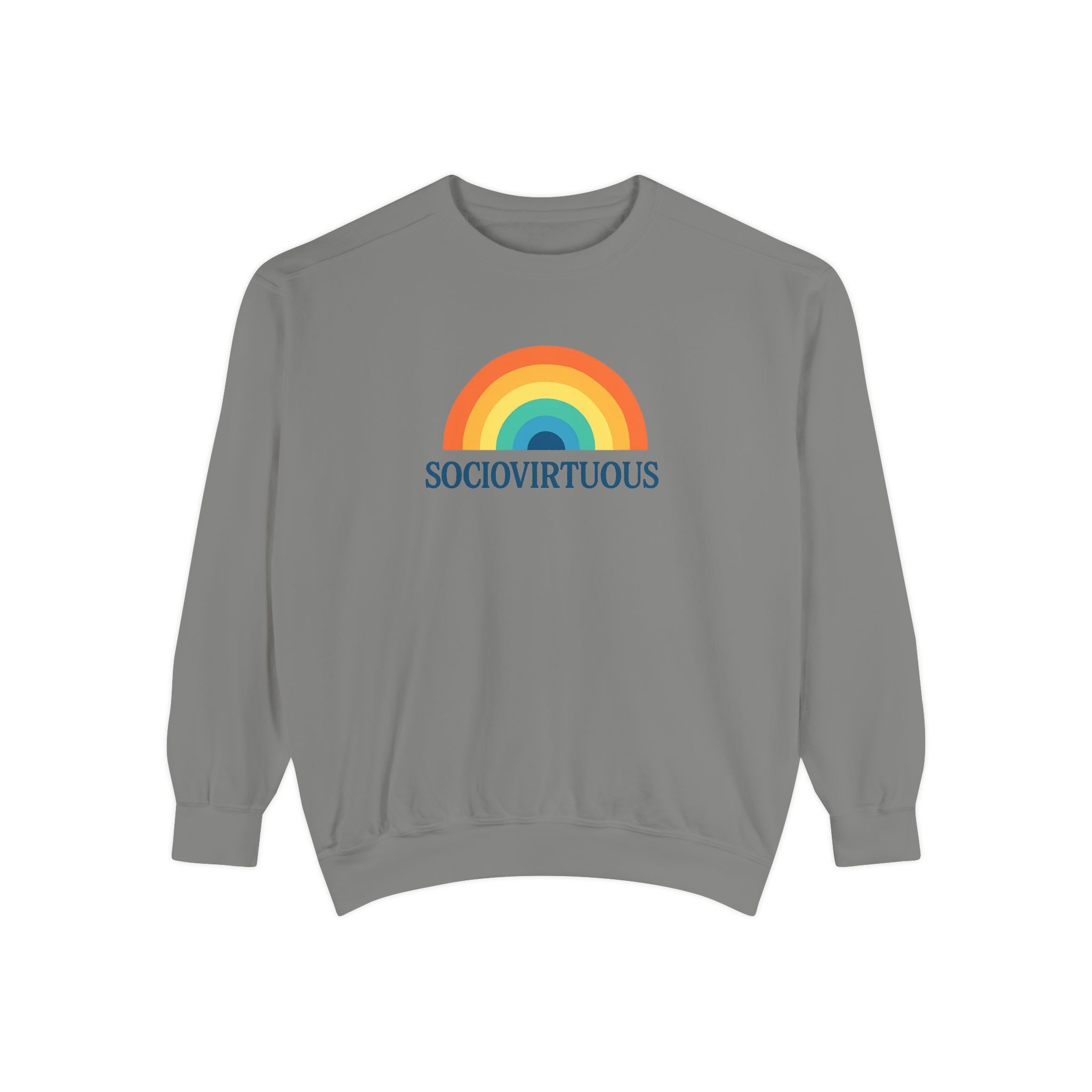 Sociovirtuous Rainbow Sweatshirt - Here to help