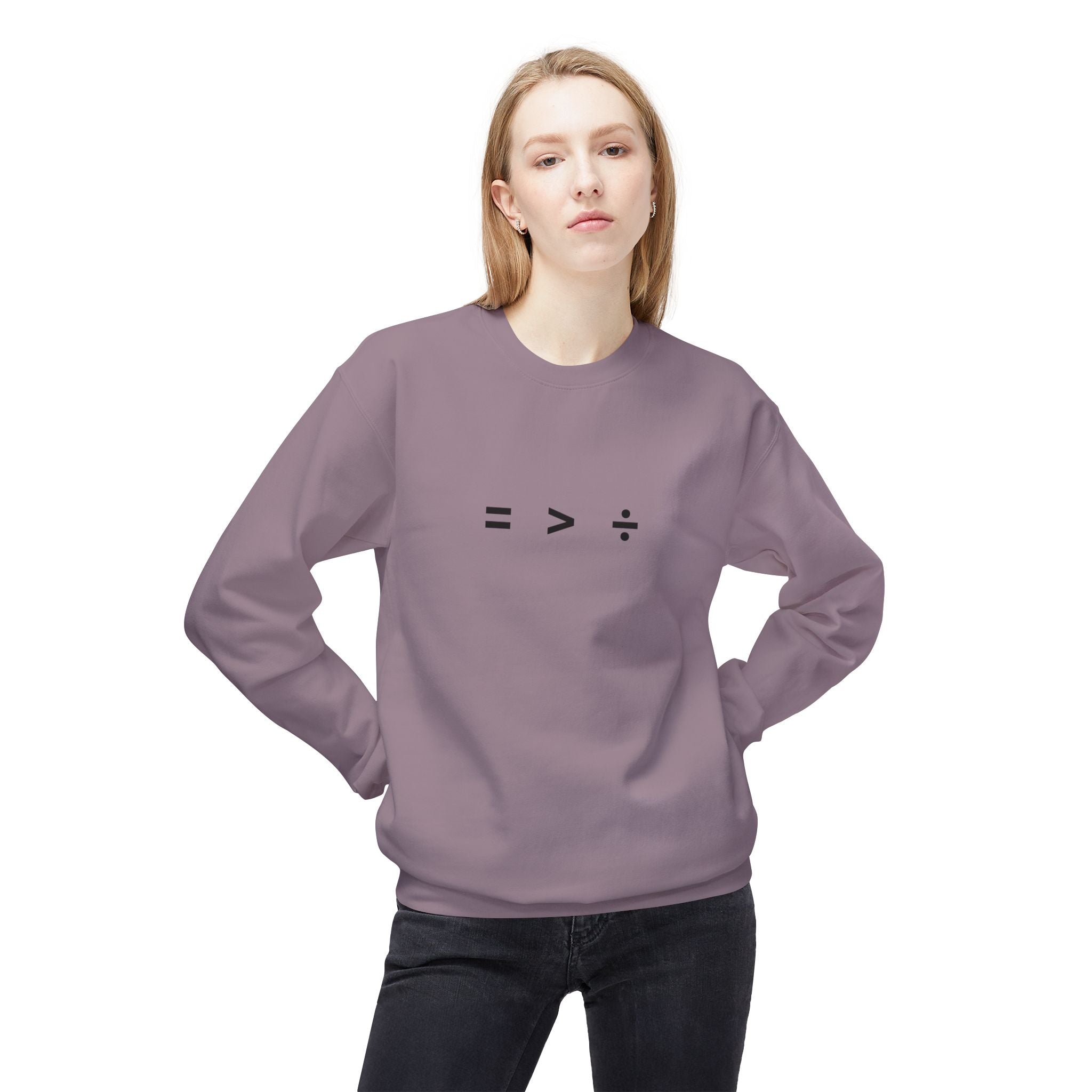 Equality Greater Than Division crewneck sweatshirt