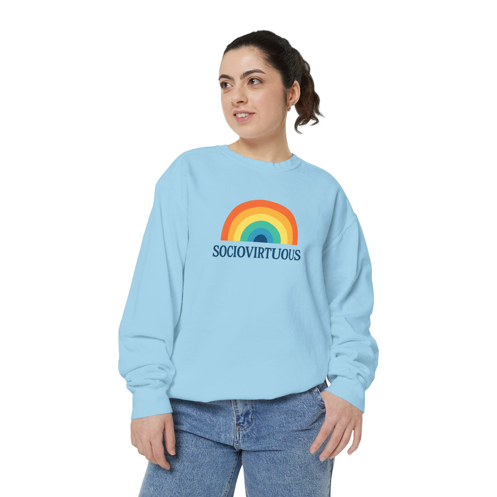 Sociovirtuous Rainbow Sweatshirt - Here to help