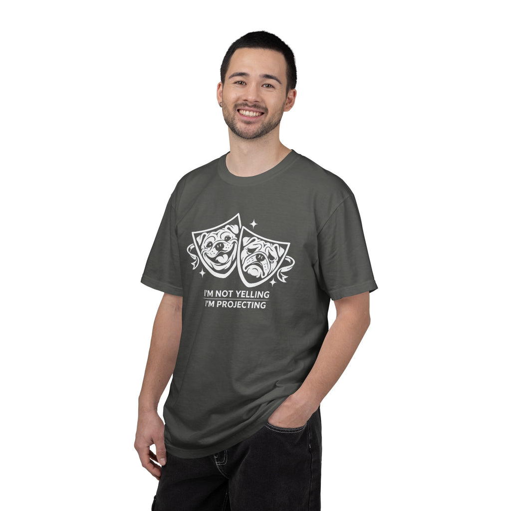 "I'm Not Yelling I'm Projecting" Bullsdogs T-Shirt — Funny Voice Projection Tee