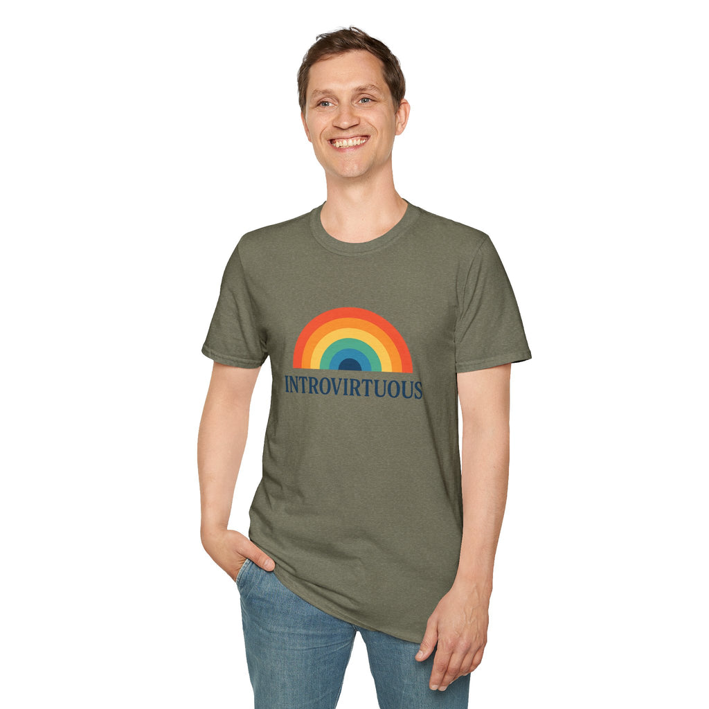 Introvirtuous Rainbow T-Shirt — Funny Introvert Graphic Tee