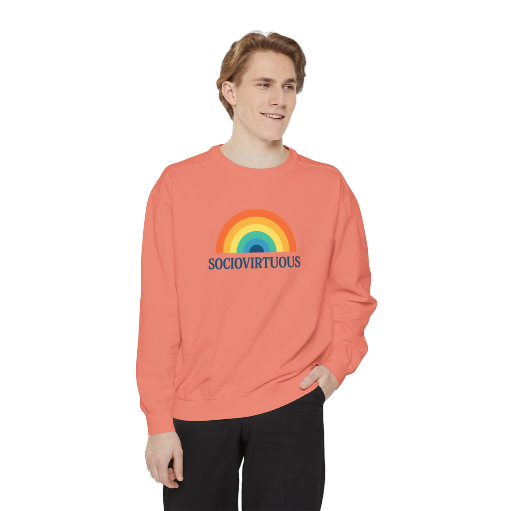 Sociovirtuous Rainbow Sweatshirt - Here to help