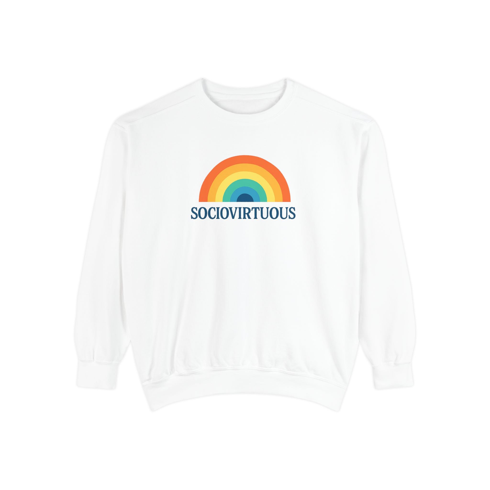 Sociovirtuous Rainbow Sweatshirt - Here to help