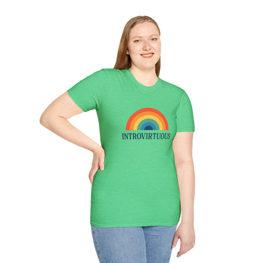 Introvirtuous Rainbow T-Shirt — Funny Introvert Graphic Tee