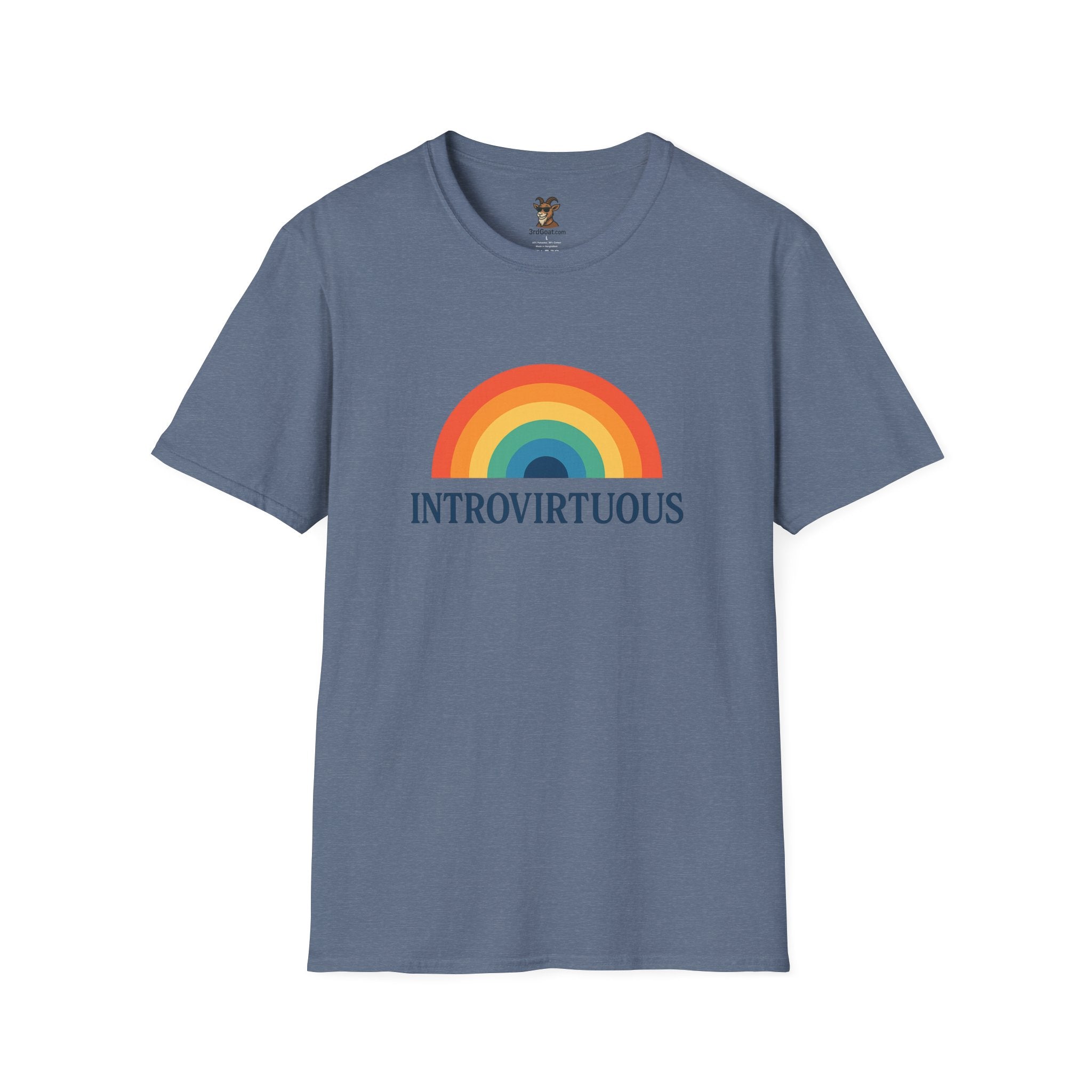 Introvirtuous Rainbow T-Shirt — Funny Introvert Graphic Tee