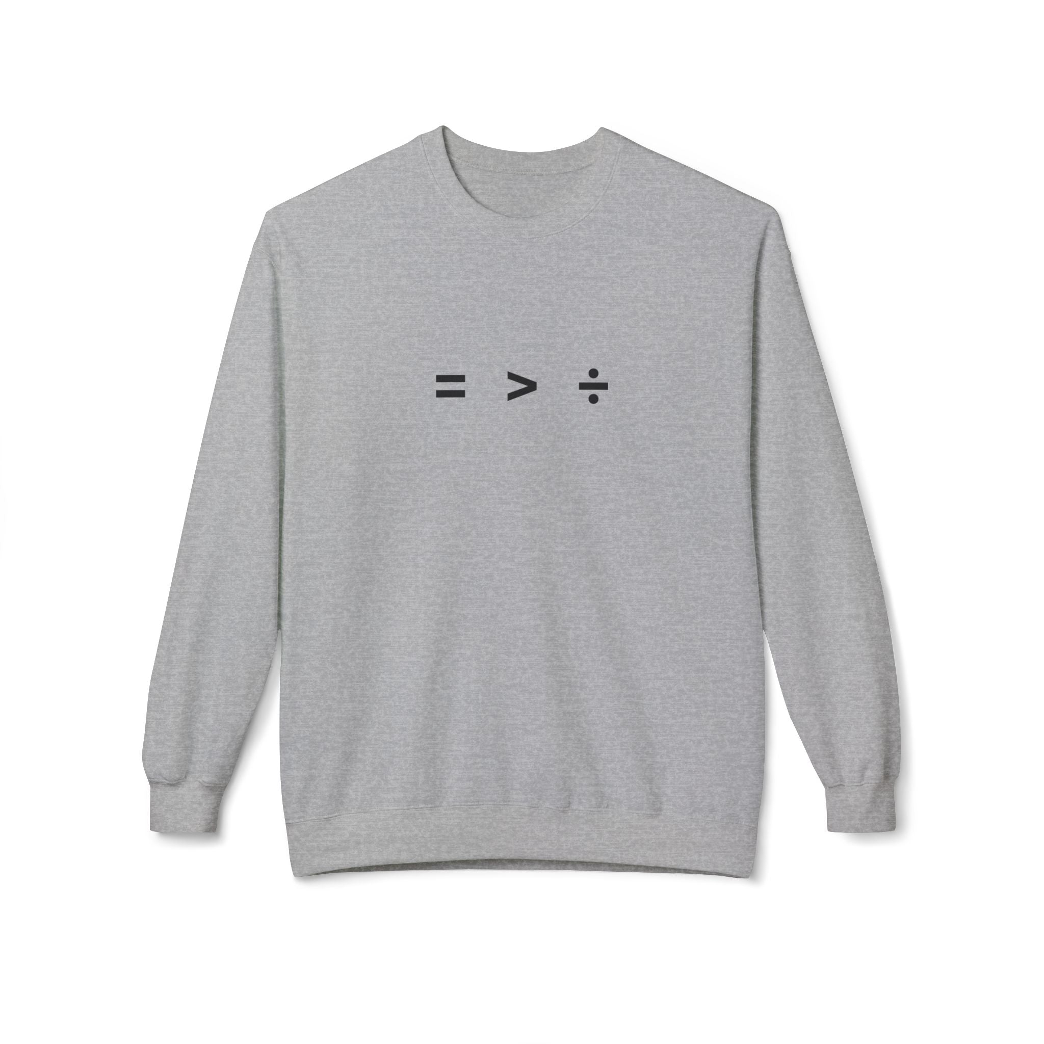 Equality Greater Than Division crewneck sweatshirt
