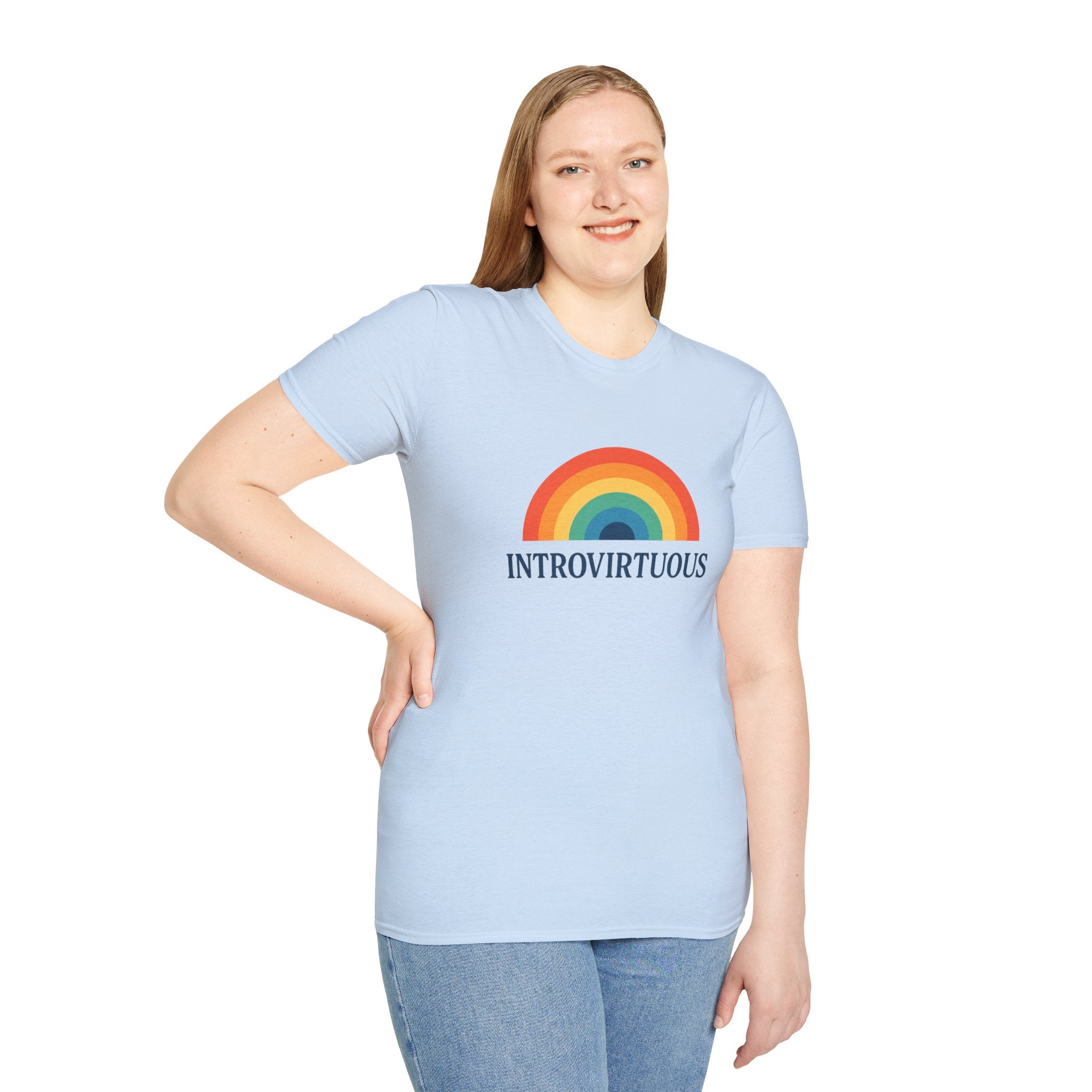 Introvirtuous Rainbow T-Shirt — Funny Introvert Graphic Tee
