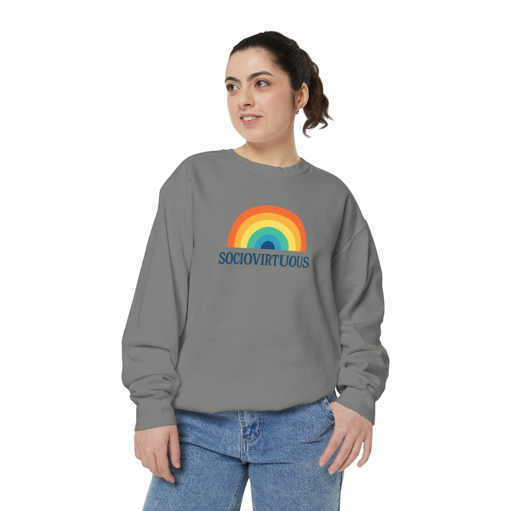 Sociovirtuous Rainbow Sweatshirt - Here to help