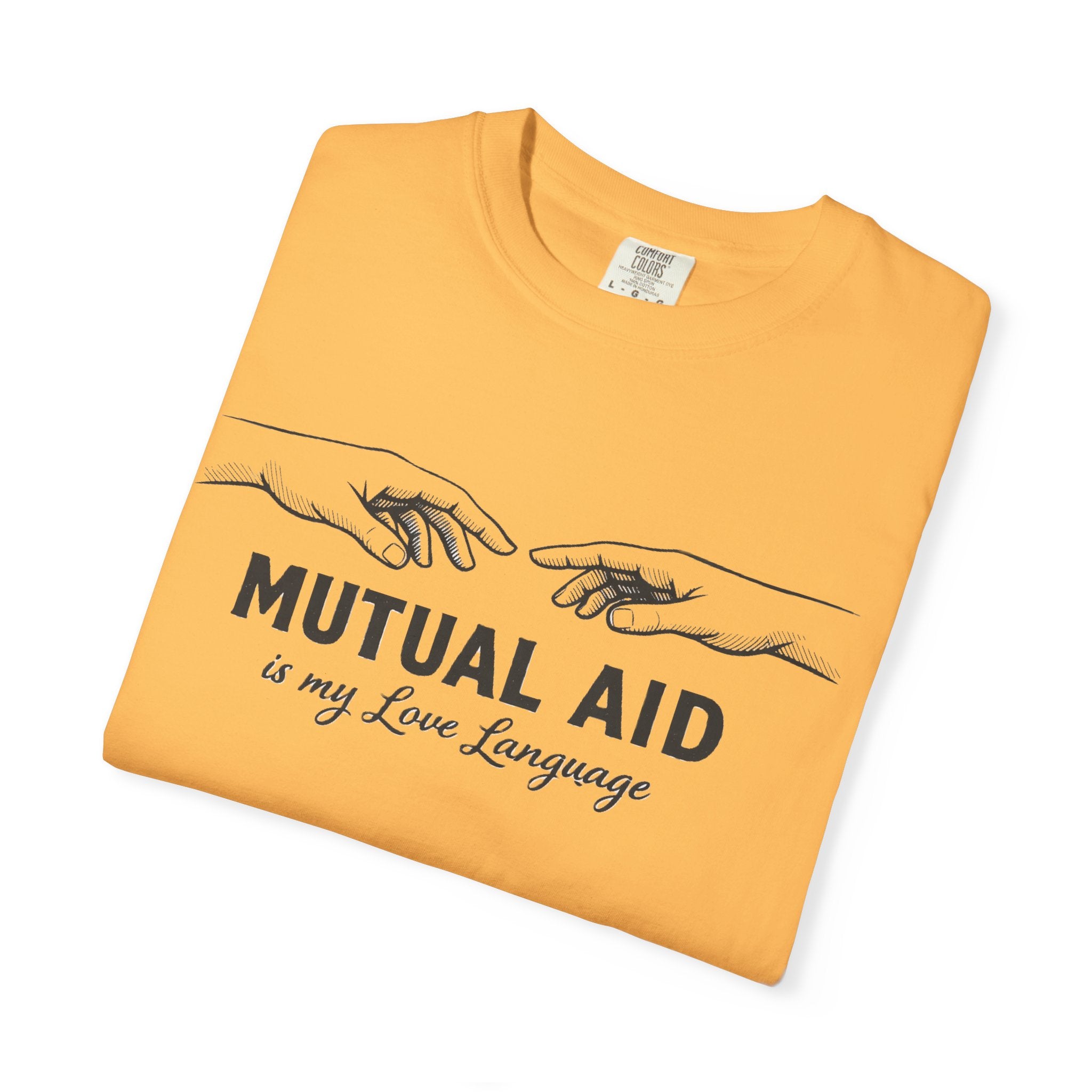 Mutual Aid Is My Love Language t-shirt - Progressive Valentine's