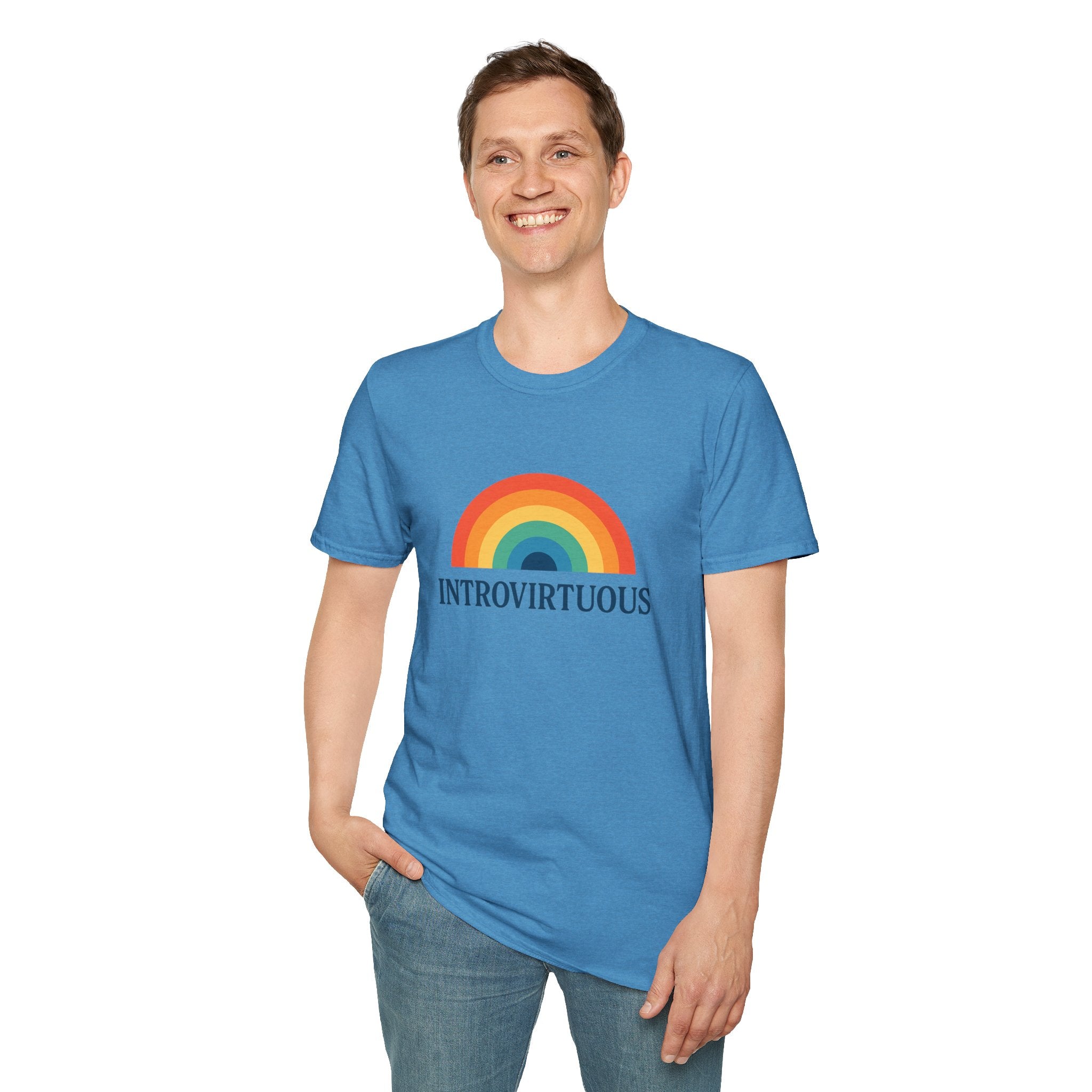 Introvirtuous Rainbow T-Shirt — Funny Introvert Graphic Tee