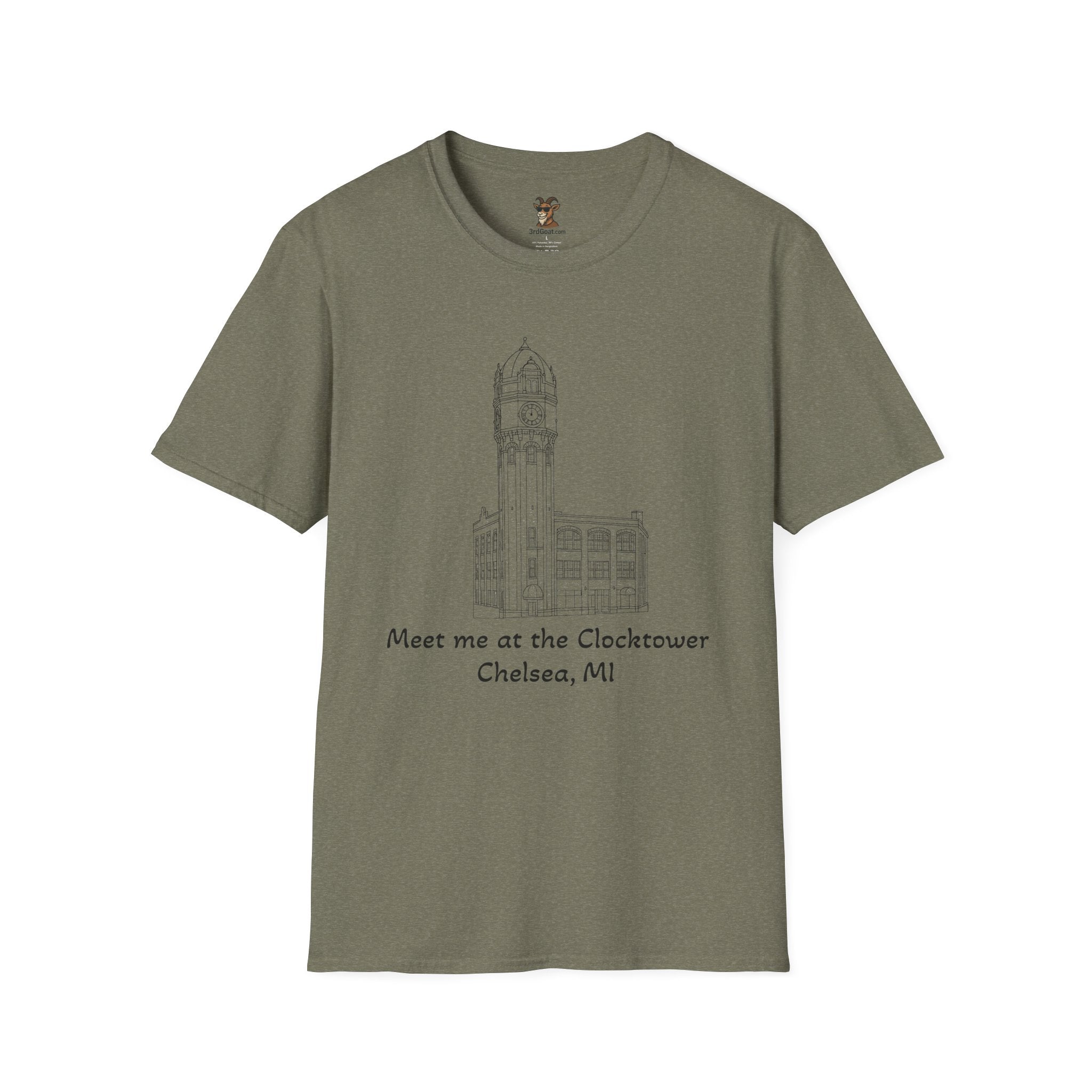Clocktower Chelsea, MI Unisex Softstyle T-Shirt